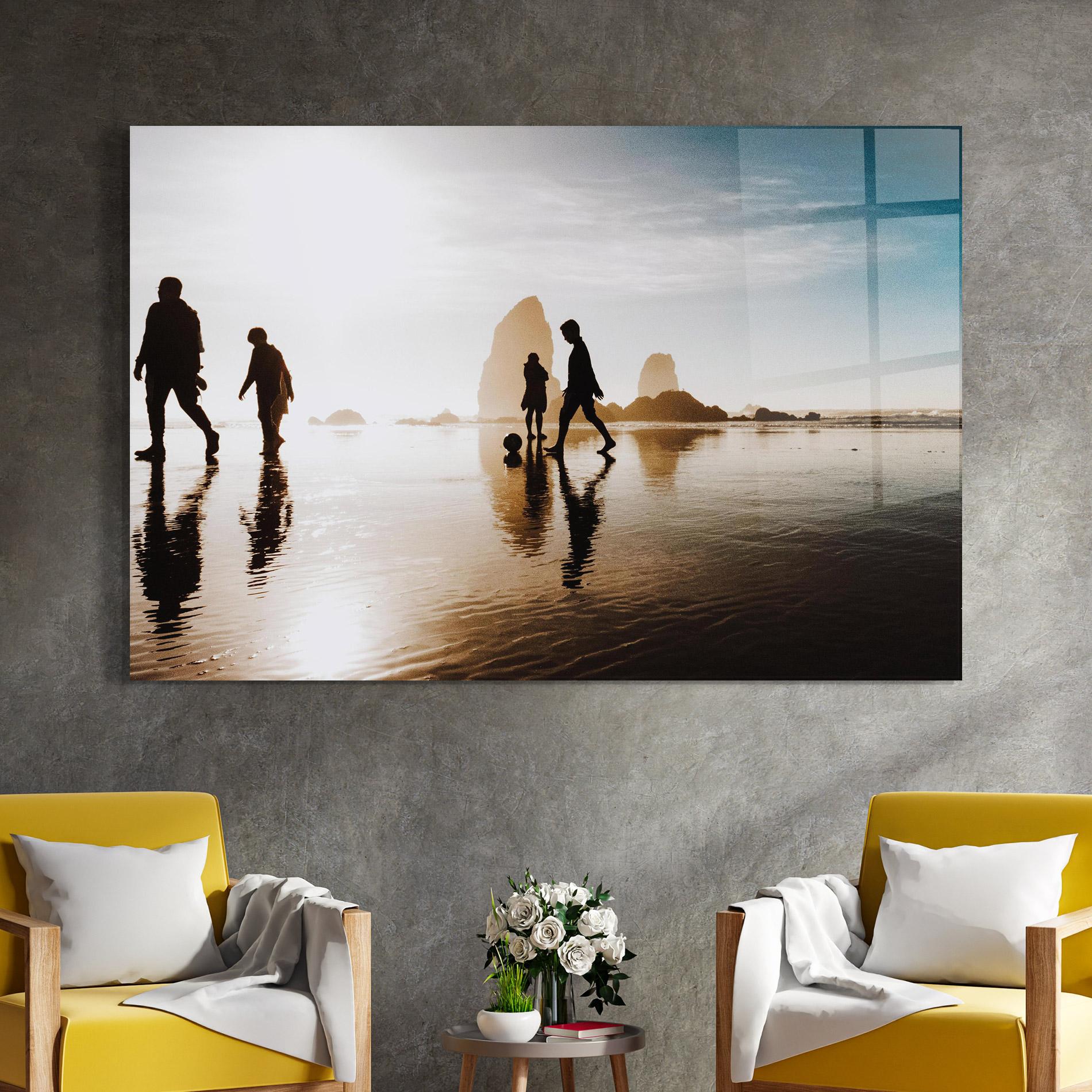 Glasbild Football On Water mockup 4