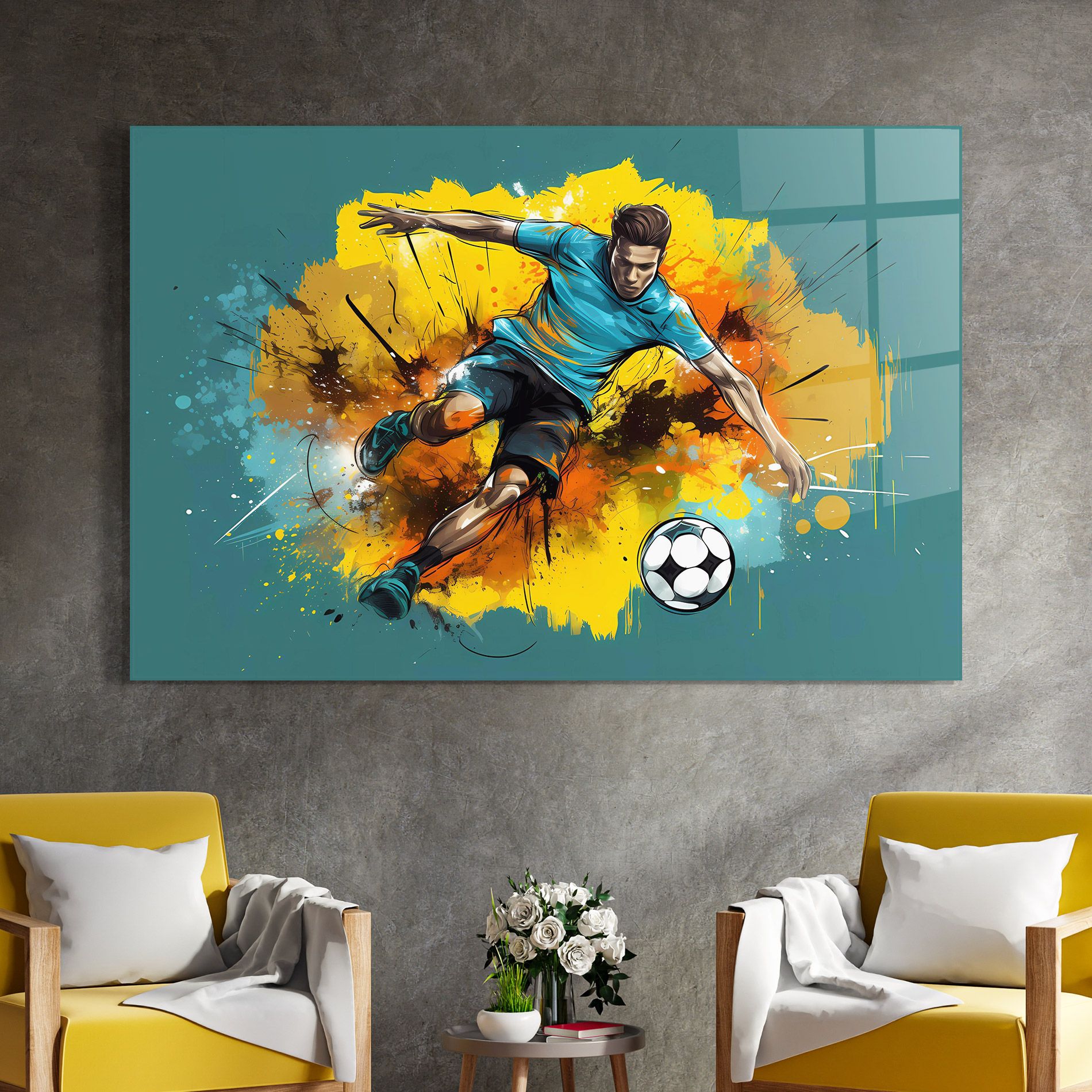 Football Player Painting mockup 4