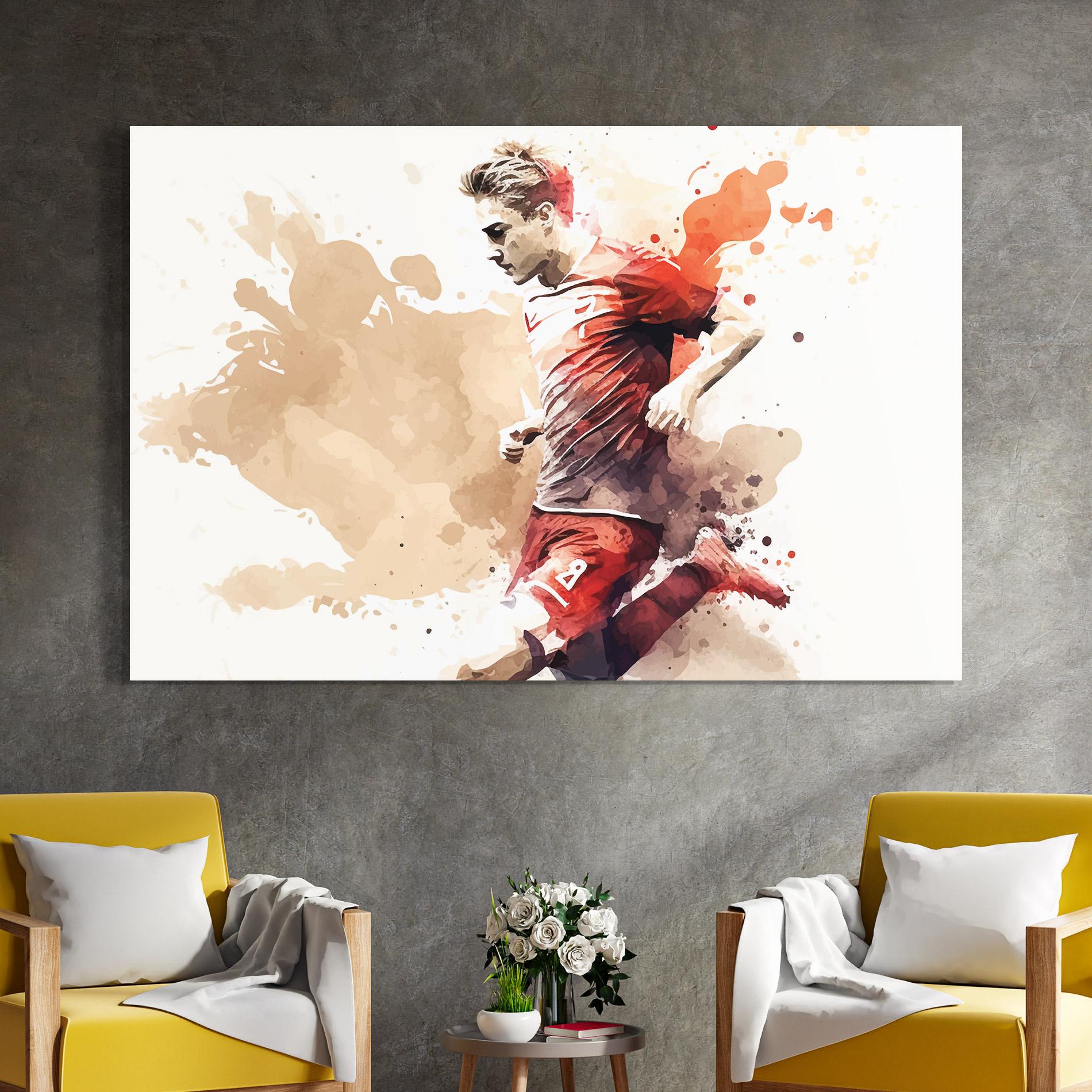 Glasbild Football Red Cream mockup 4