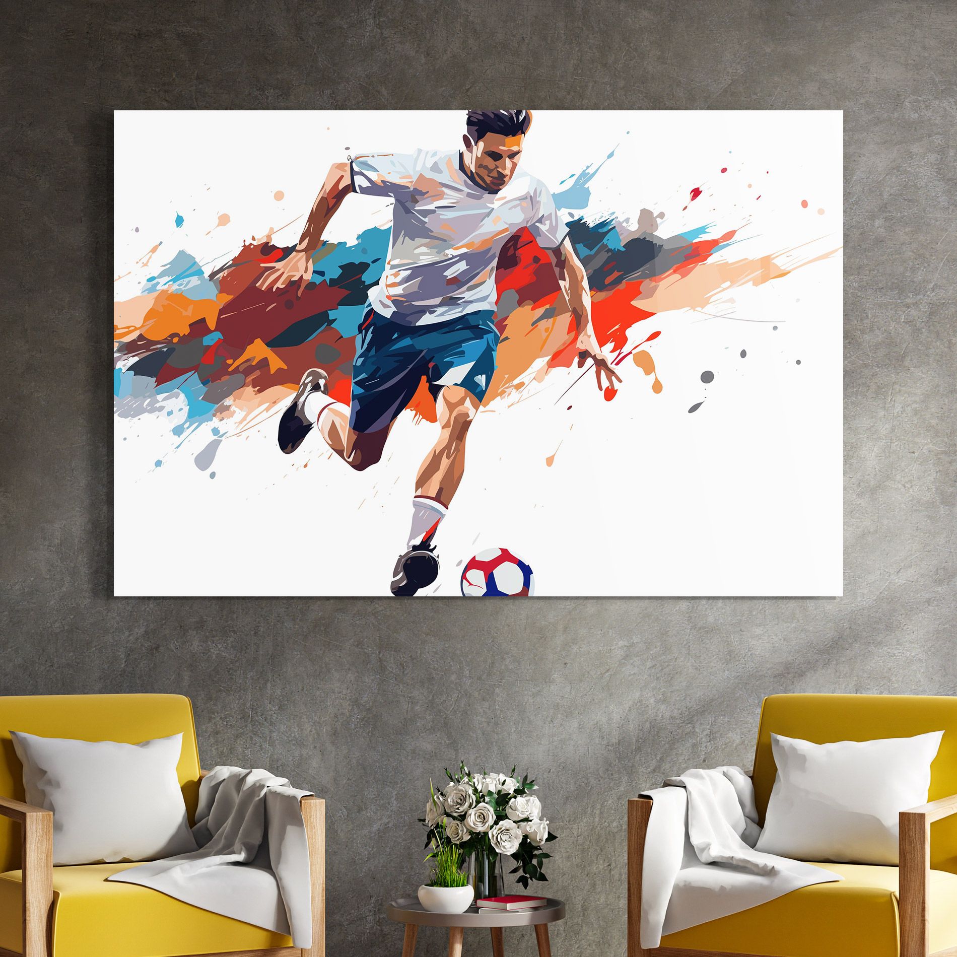 Grey Blue Football mockup 4