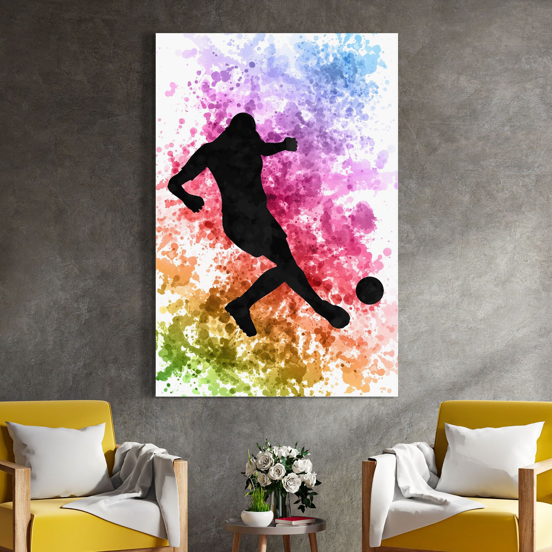 Colorful Art Football mockup 4