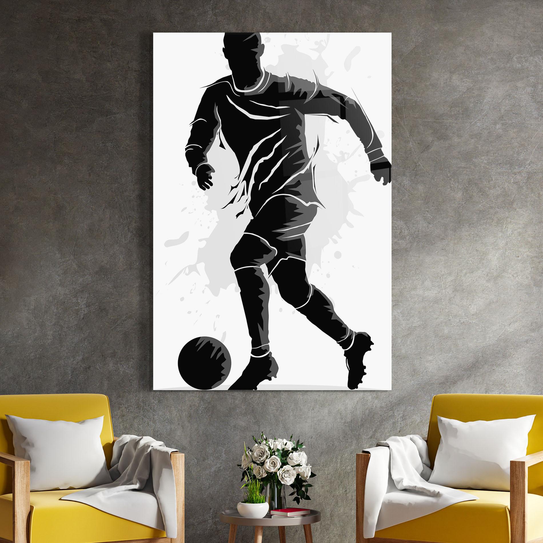 Glasbild Football Shadow mockup 4