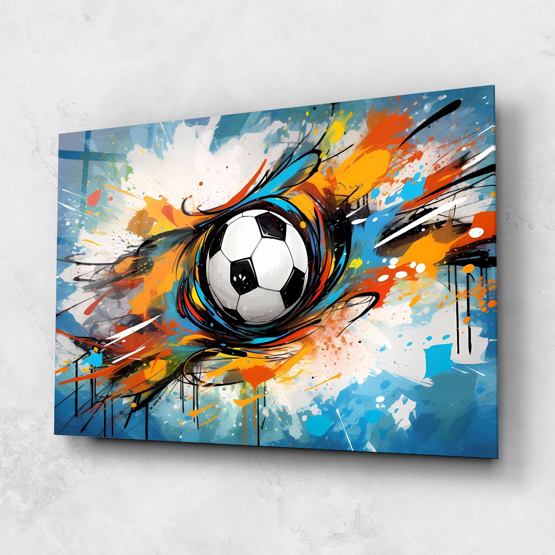 Glasbild Football Flight Graffiti mockup 1