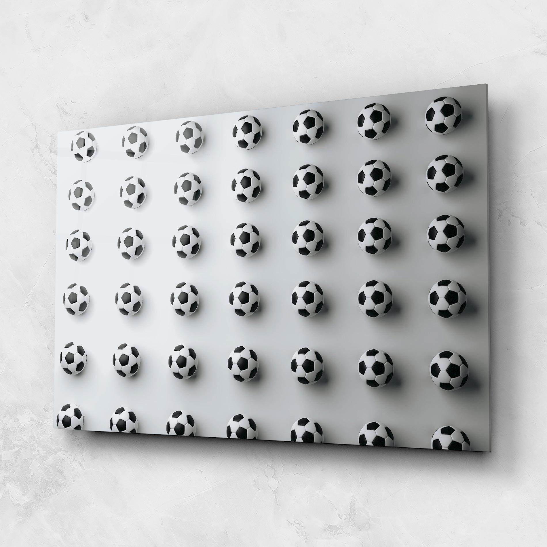 Glasbild Football Pattern mockup 1