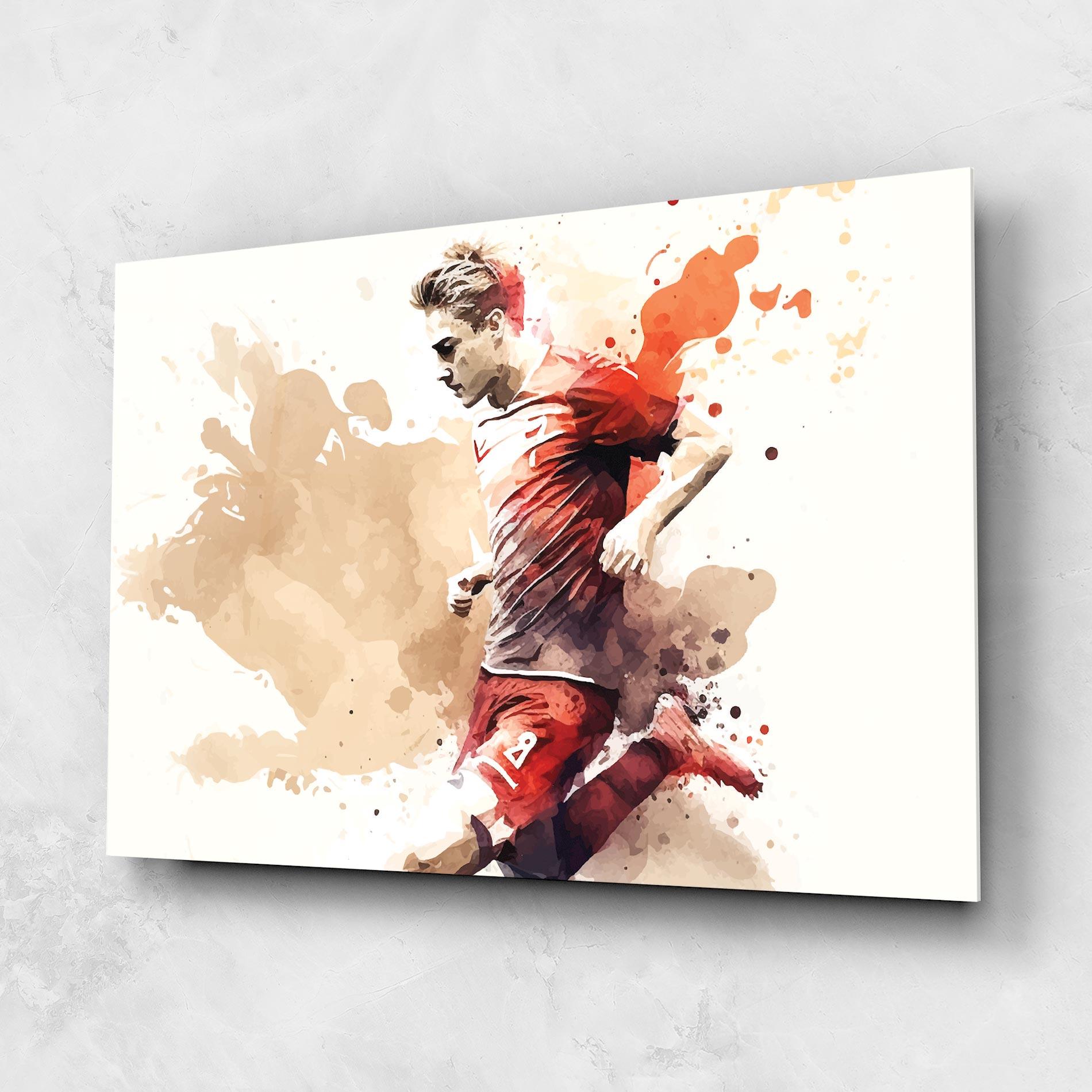 Glasbild Football Red Cream mockup 1