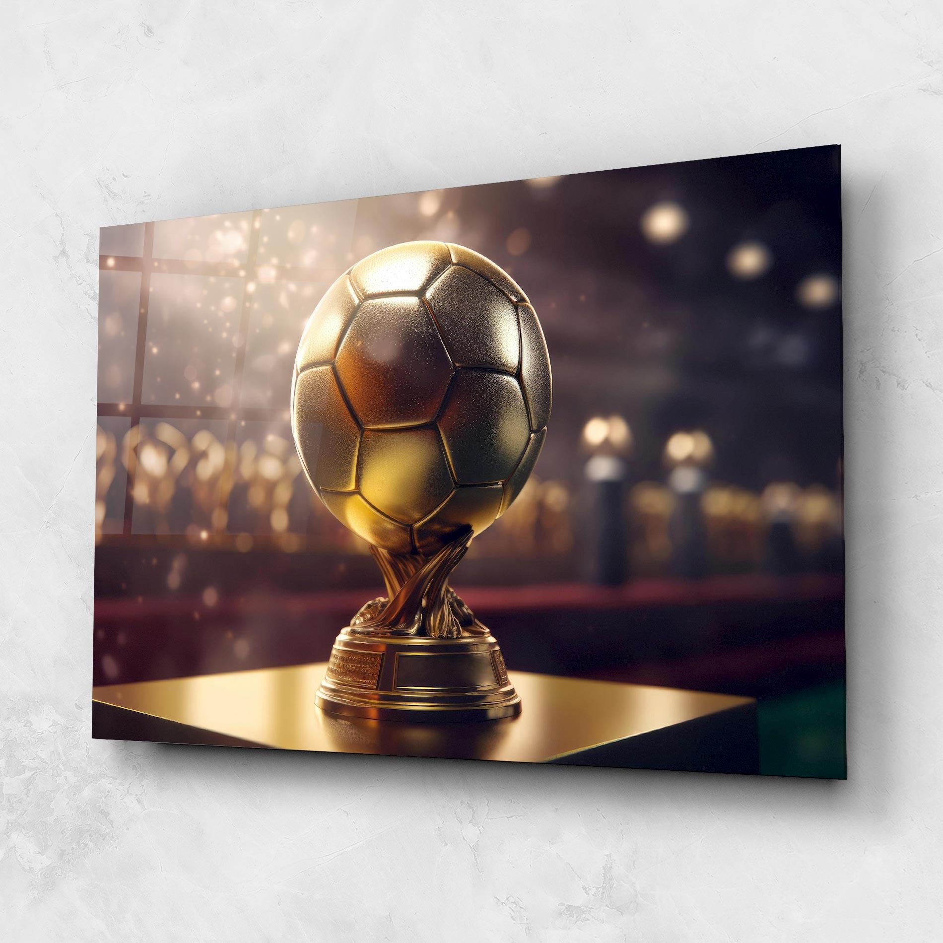 Glasbild Gold Football Award mockup 1