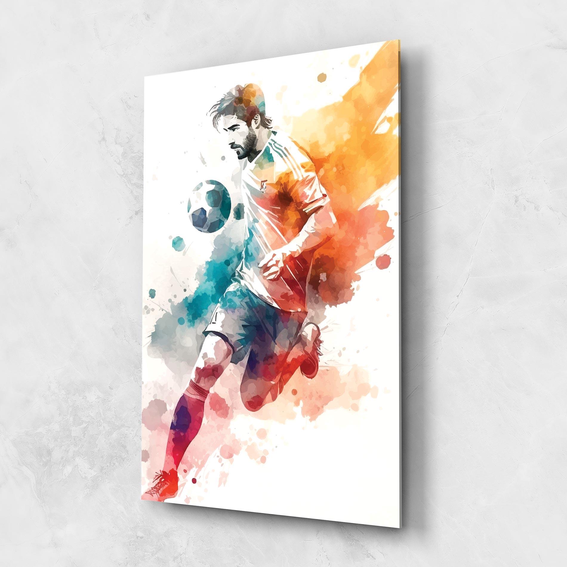 Glasbild Football Watercolor mockup 1