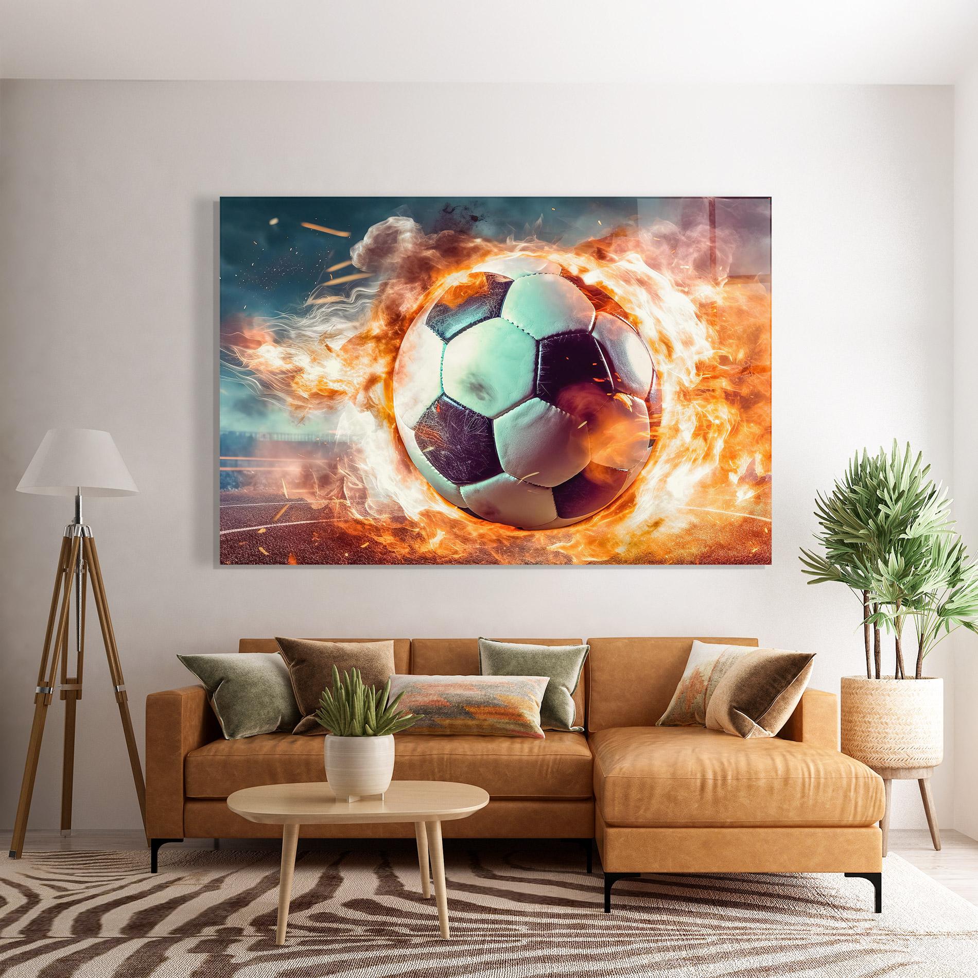 Glasbild Football Explosion mockup 7
