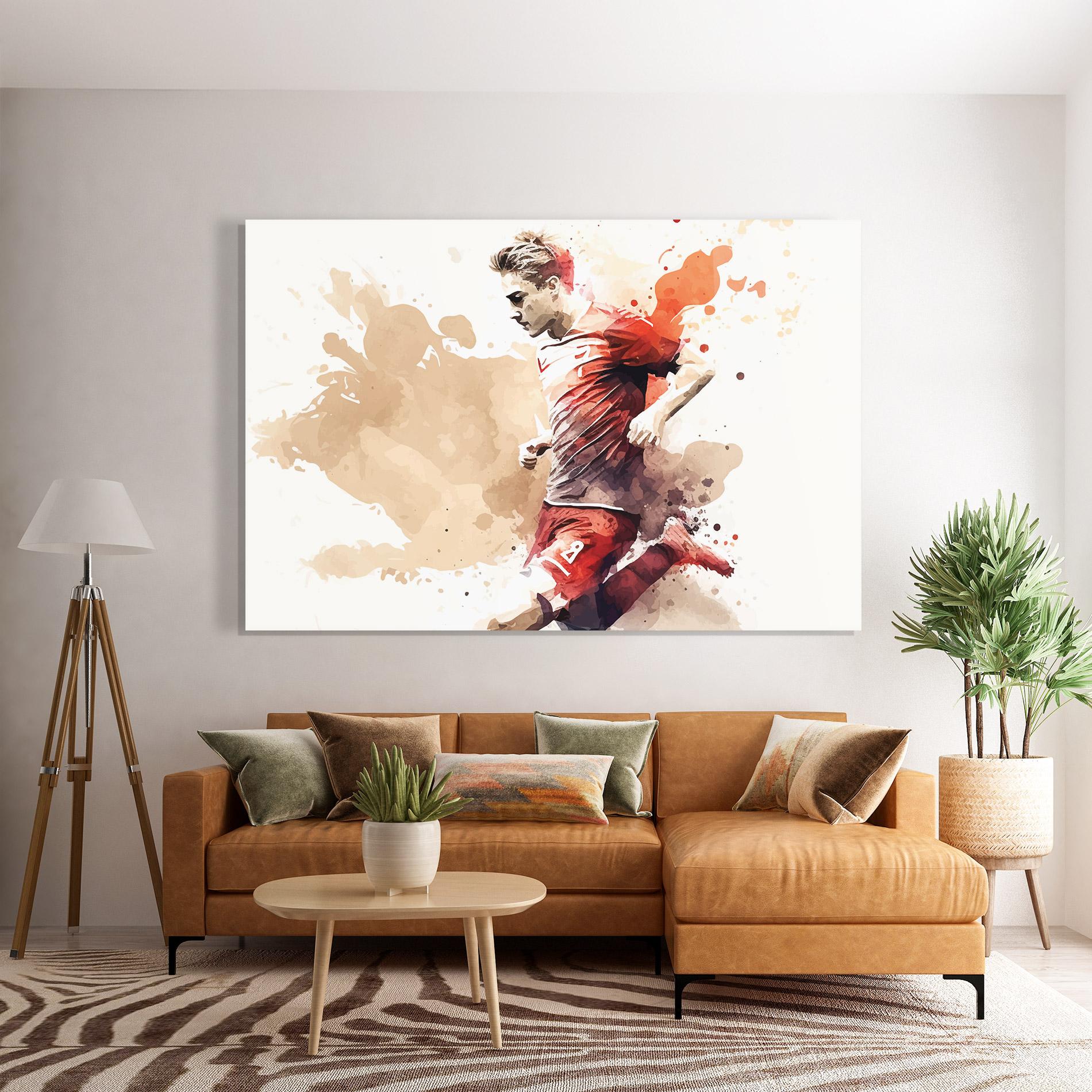 Glasbild Football Red Cream mockup 7