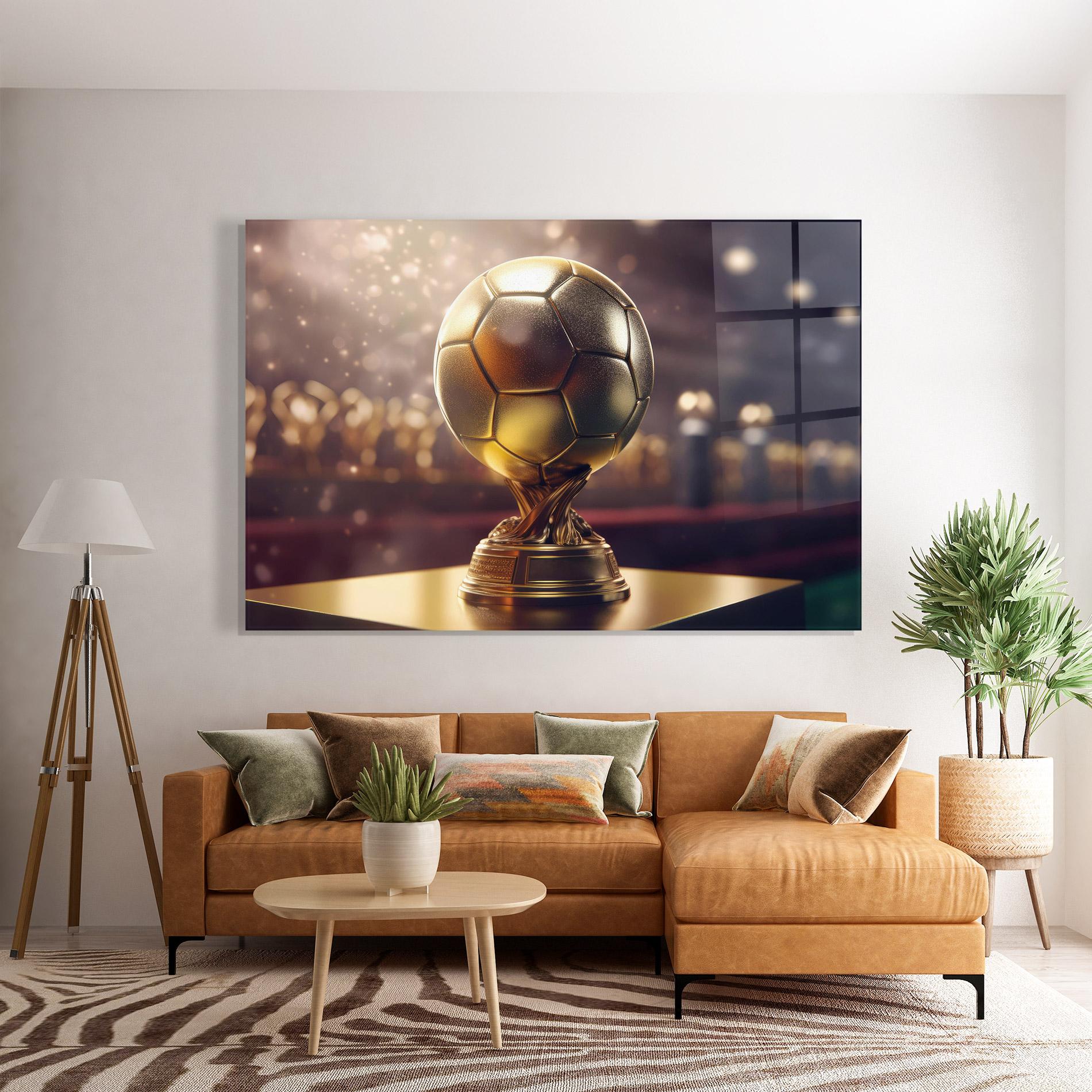 Glasbild Gold Football Award mockup 7