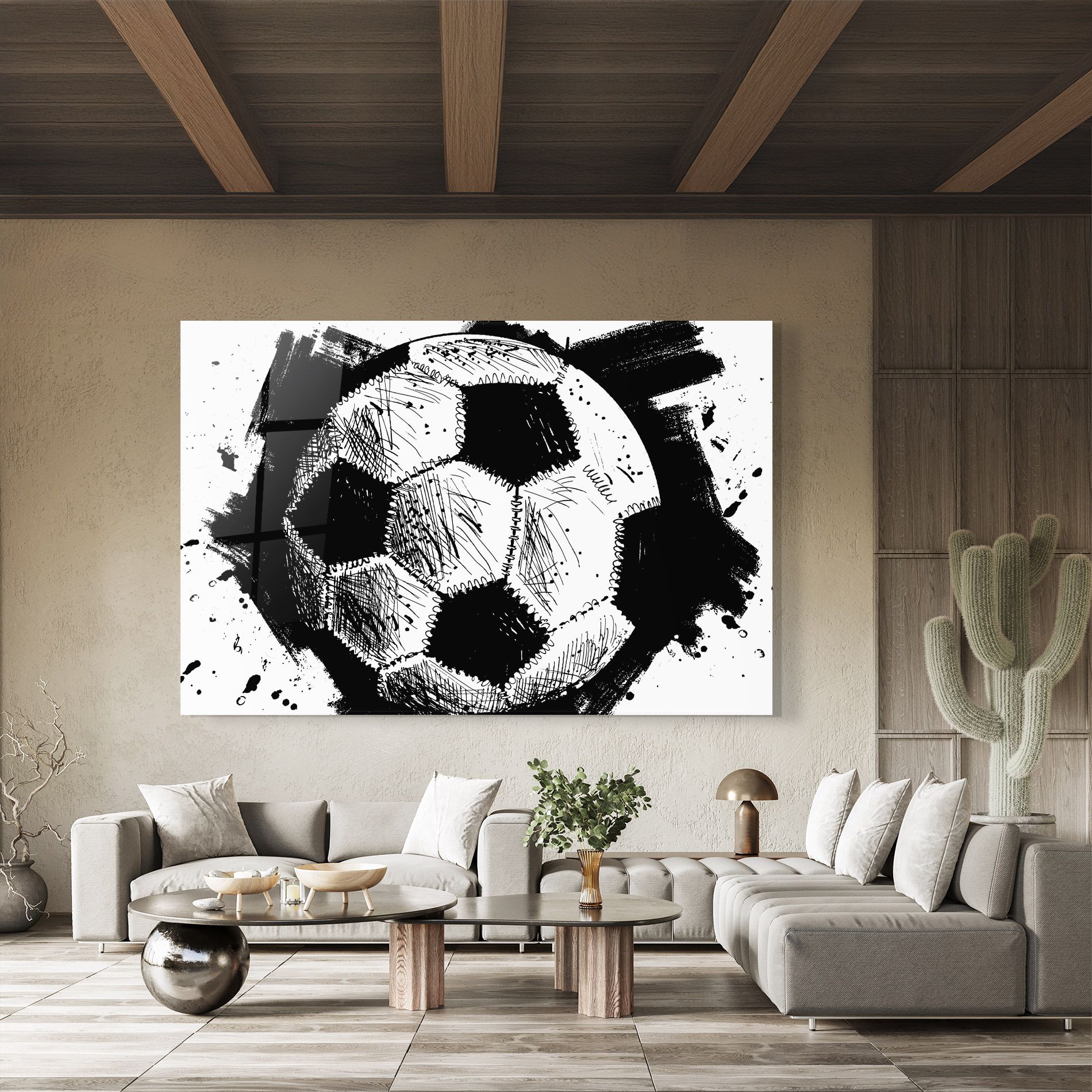 Black Line Football mockup 8