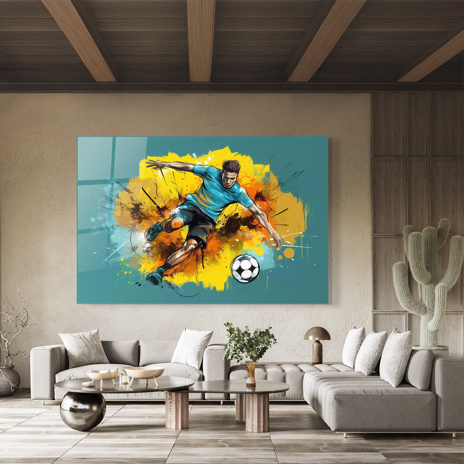 Football Player Painting mockup 8