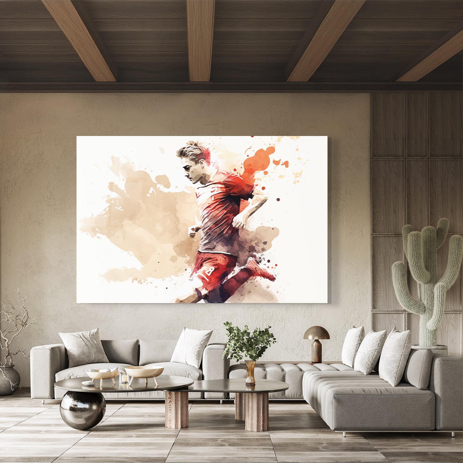 Glasbild Football Red Cream mockup 8