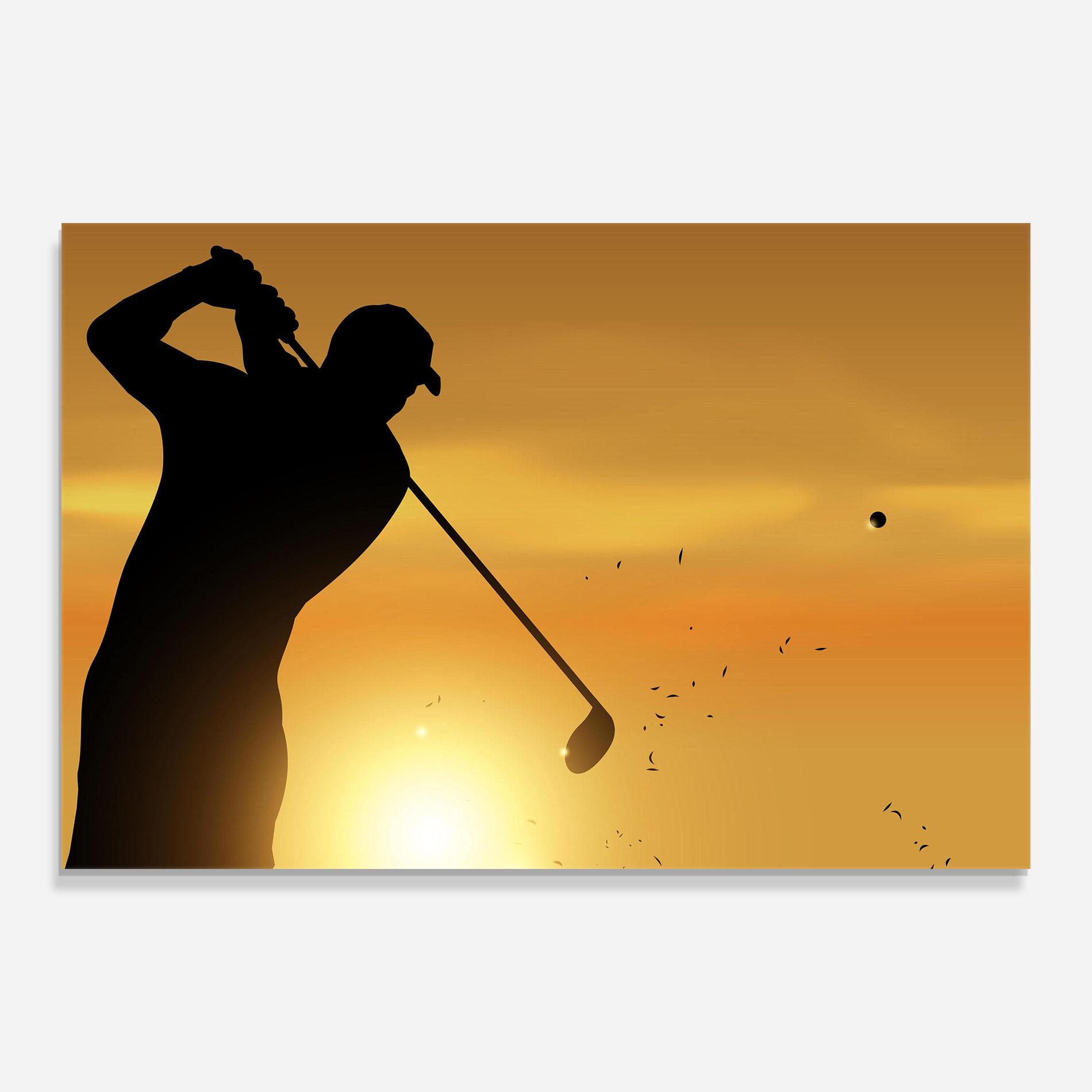 Glasbild Gold Sunrise mockup 0