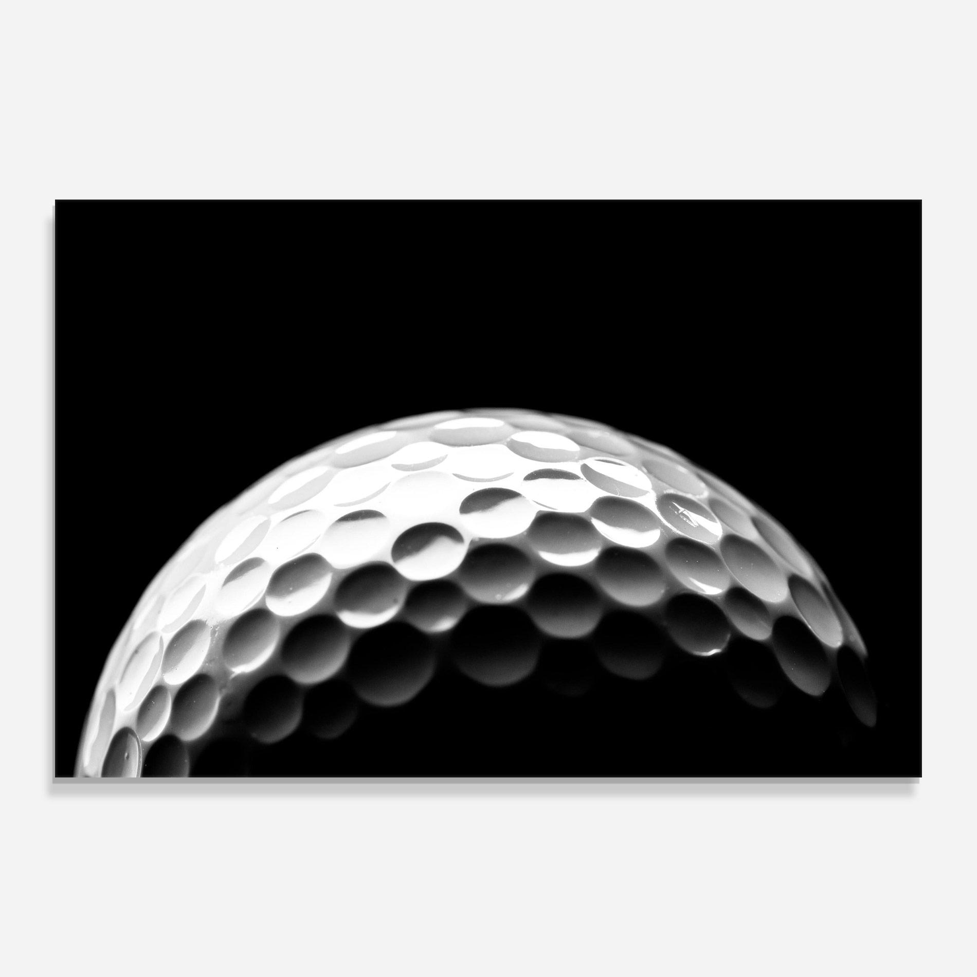 Glasbild Golf Ball Close Up mockup 0
