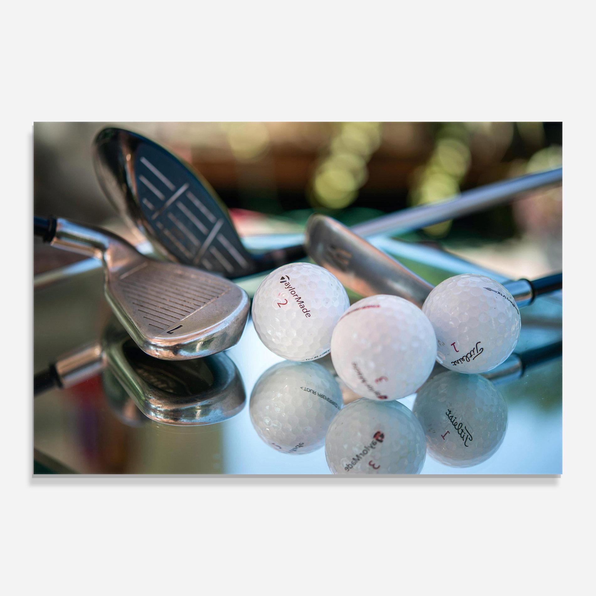 Glasbild Golf Balls Set mockup 0