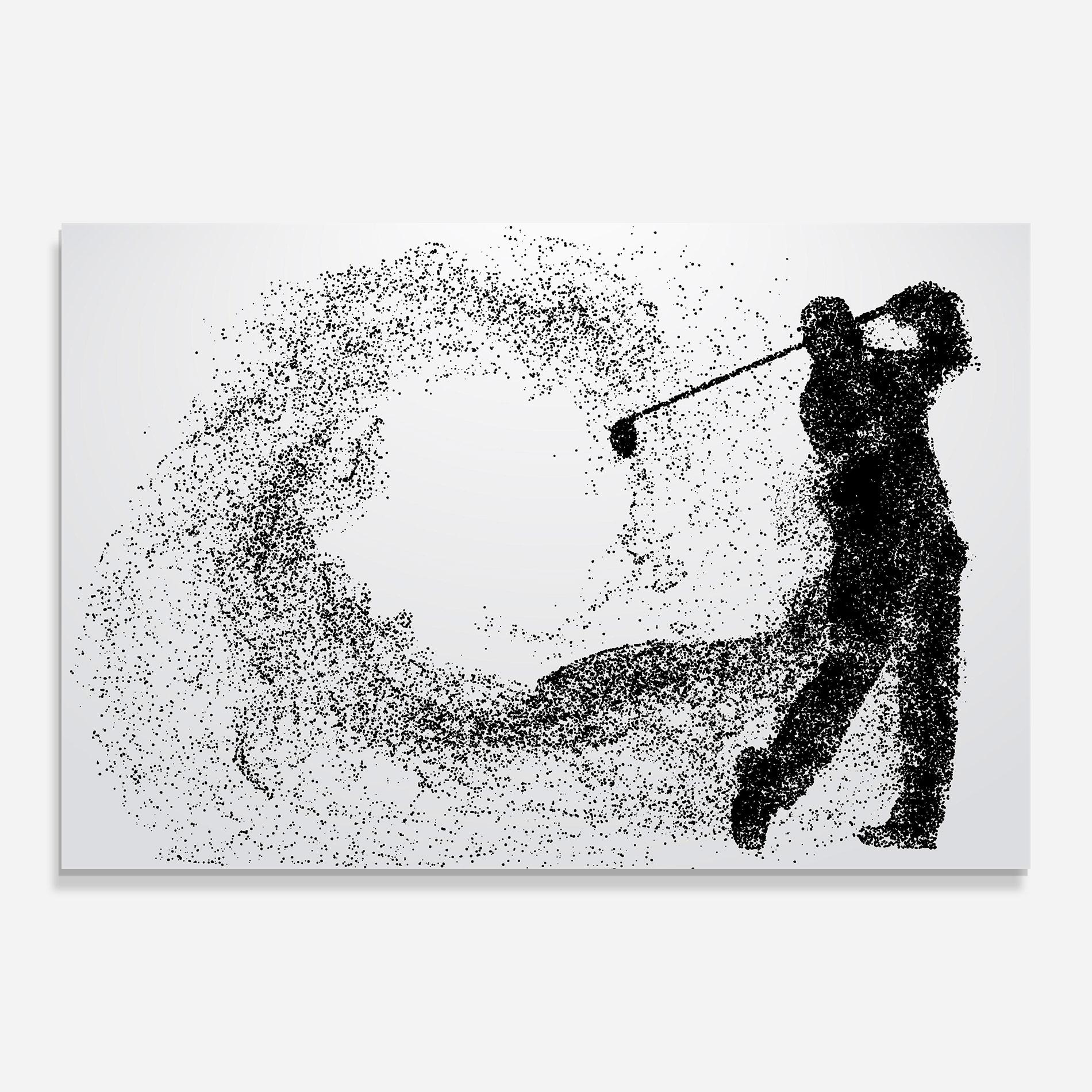 Glasbild Golf Man mockup 0