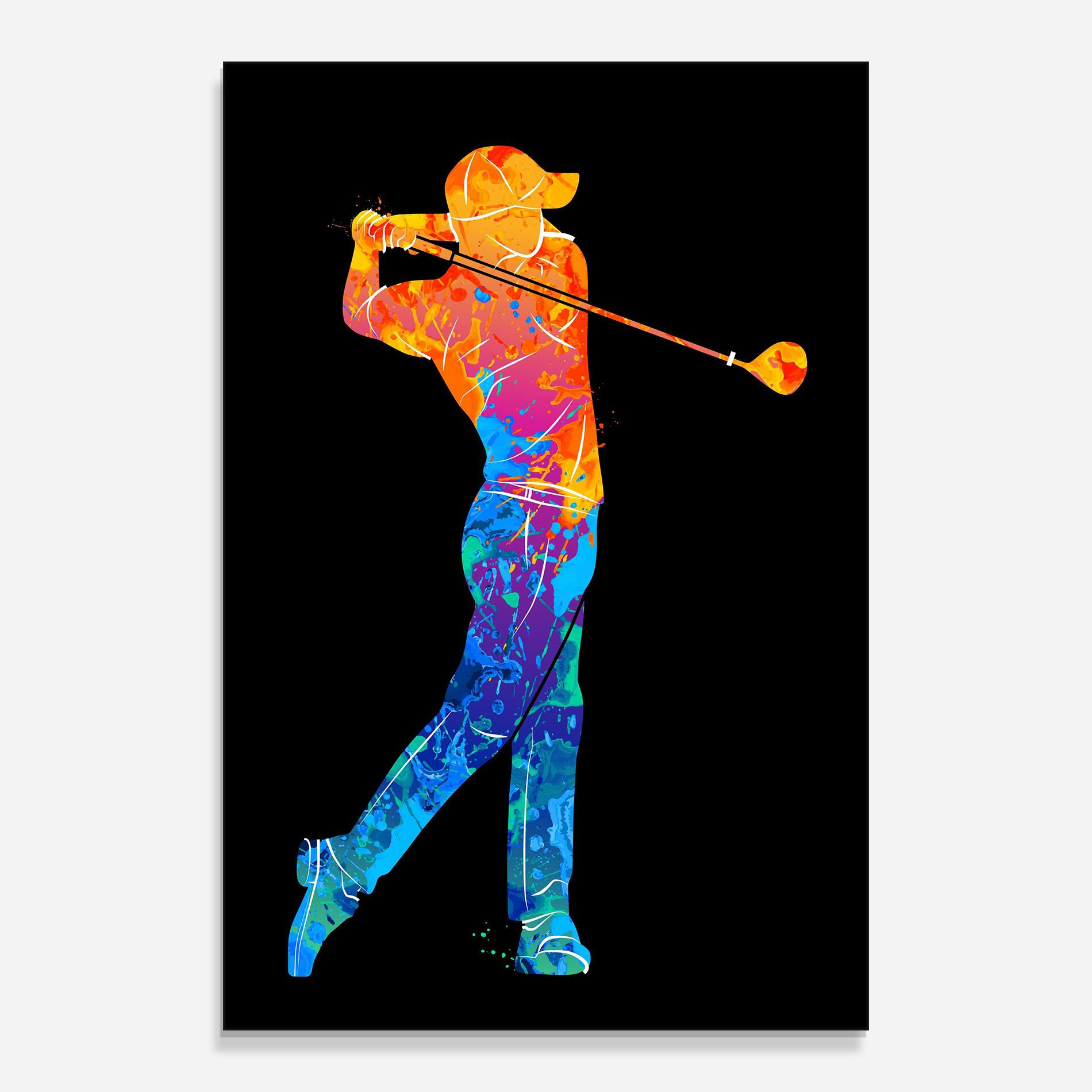Glasbild Color Mix Golf mockup 0