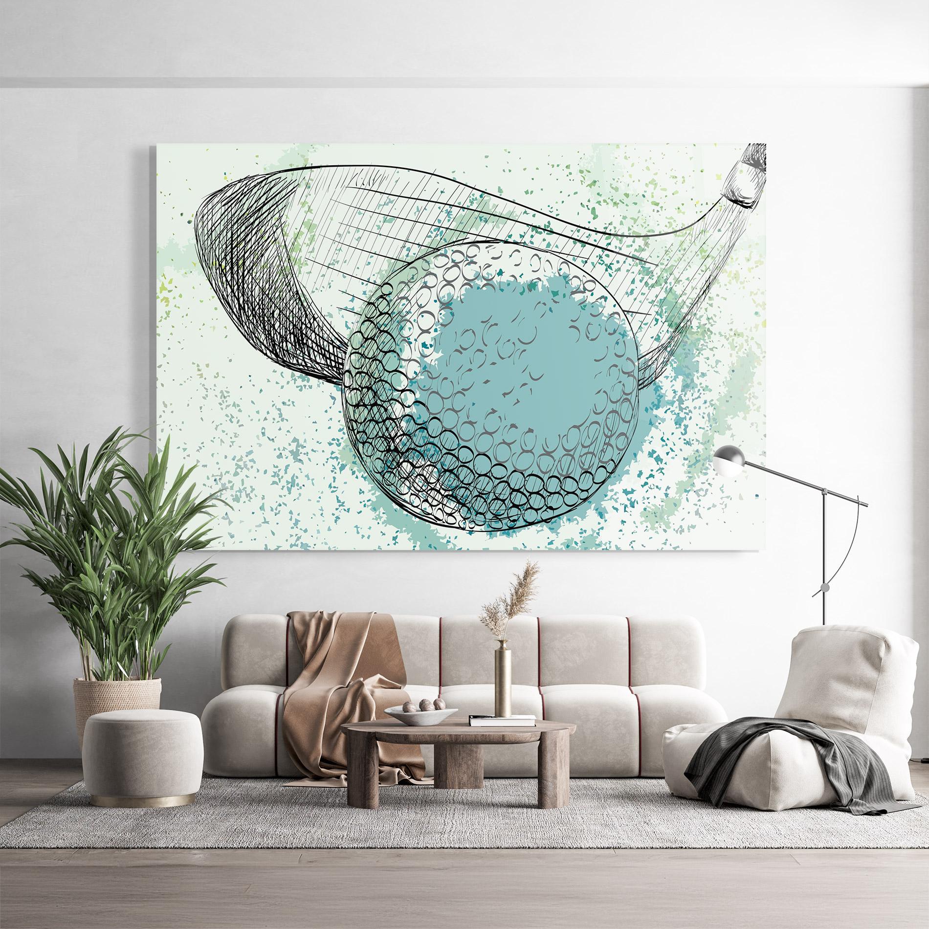 Glasbild Blue Golf mockup 9