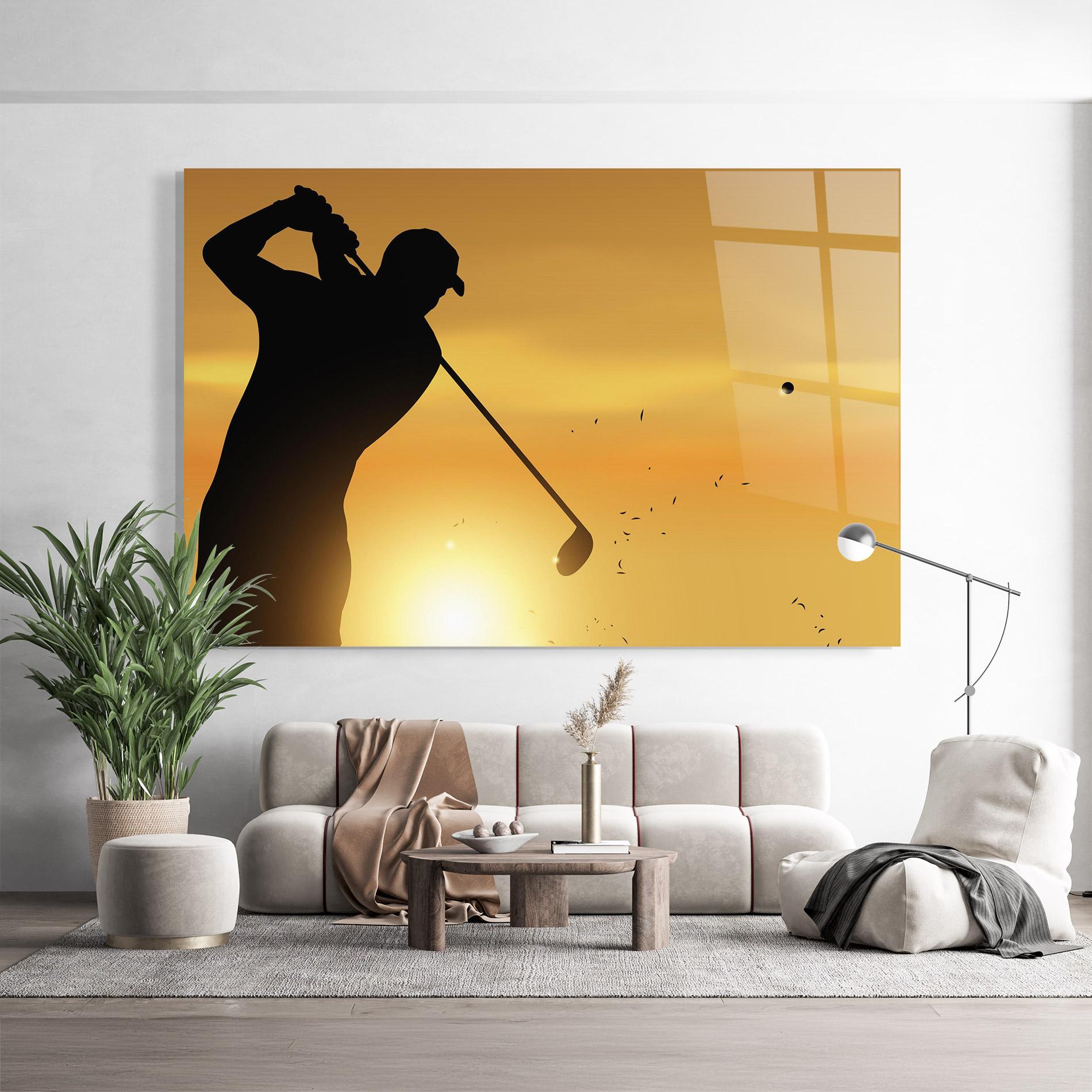 Glasbild Gold Sunrise mockup 9