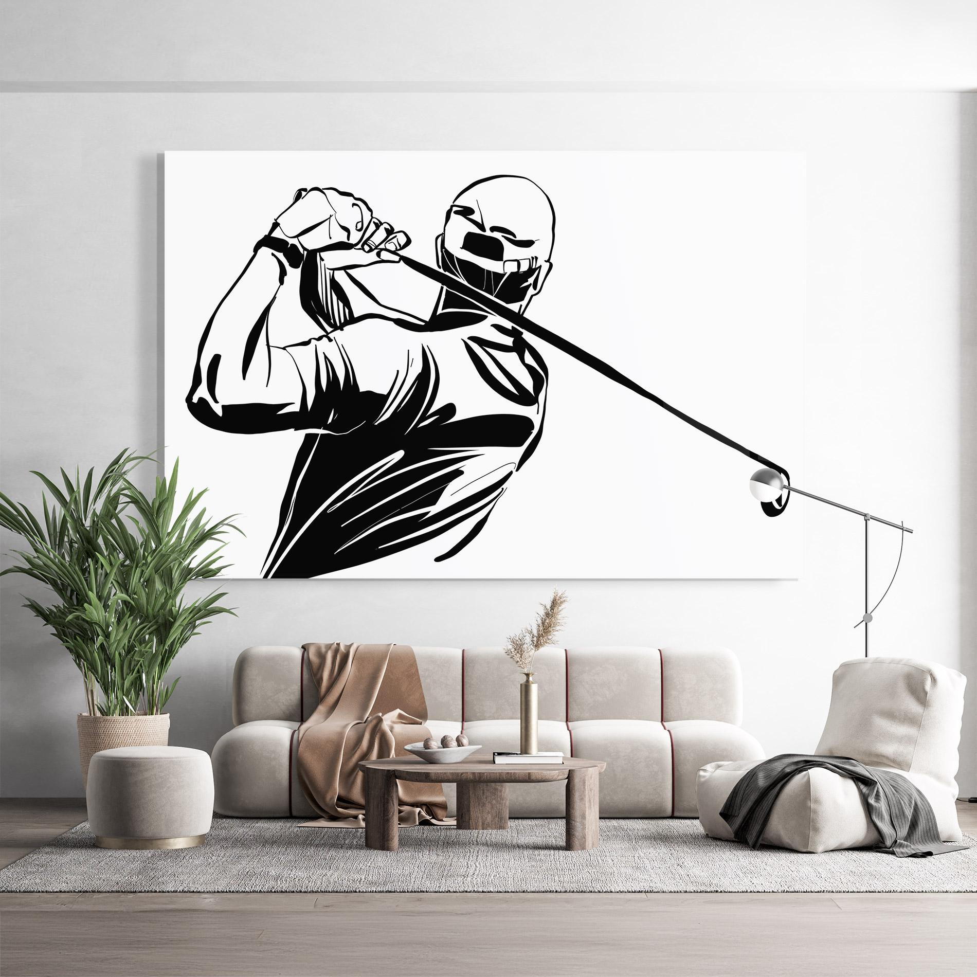 Glasbild Golf Back mockup 9