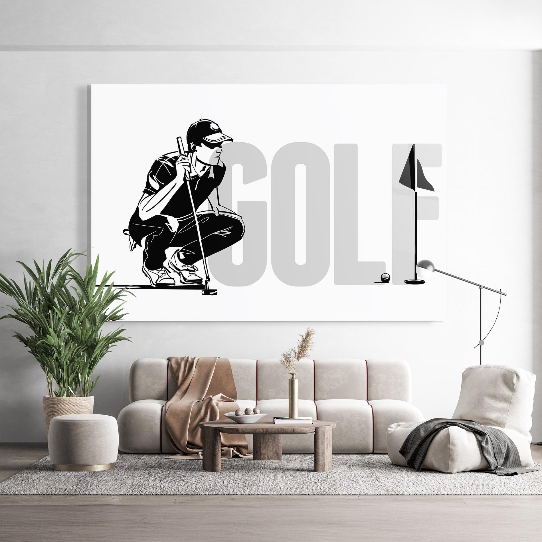 Glasbild Golf mockup 9
