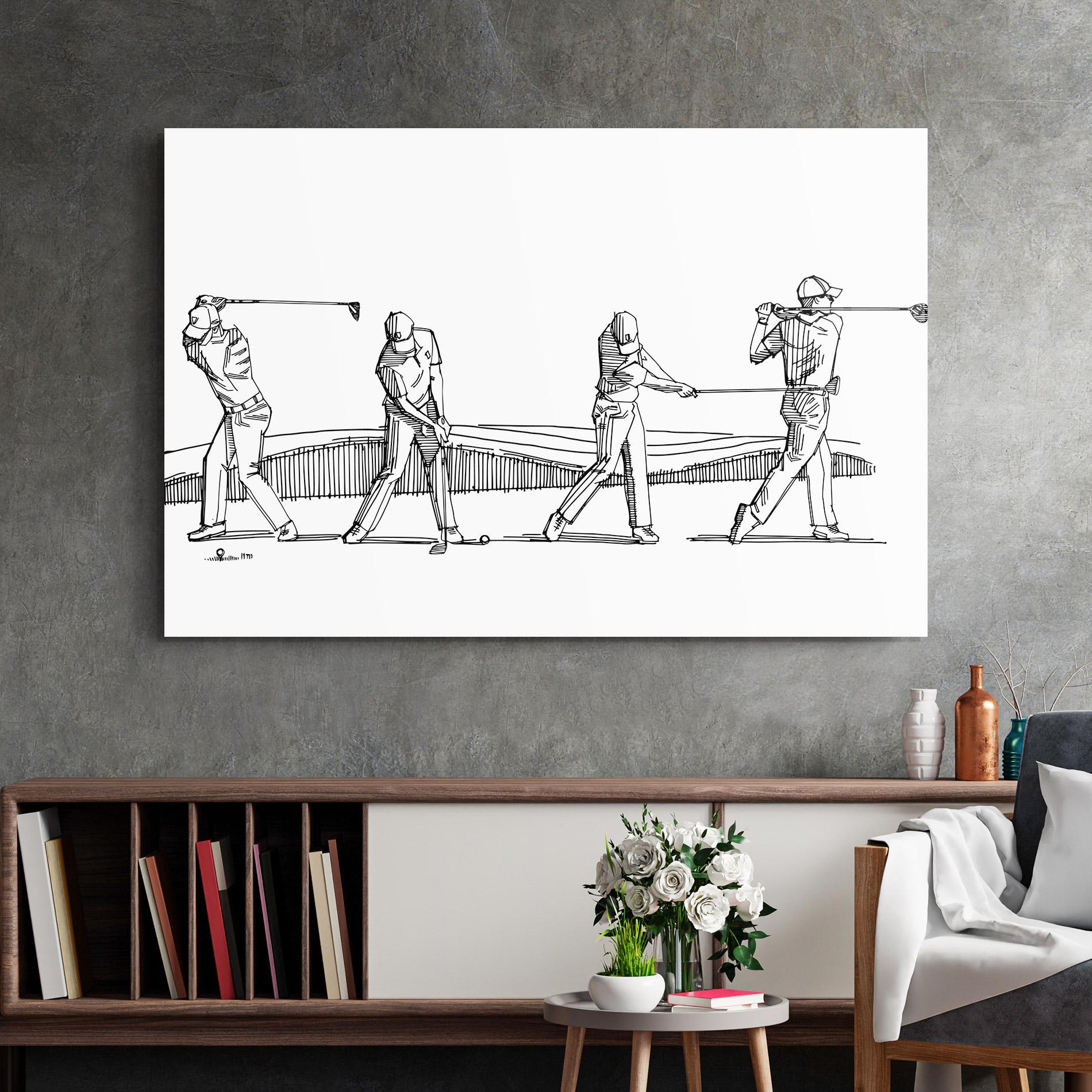 Glasbild Four Golf mockup 2