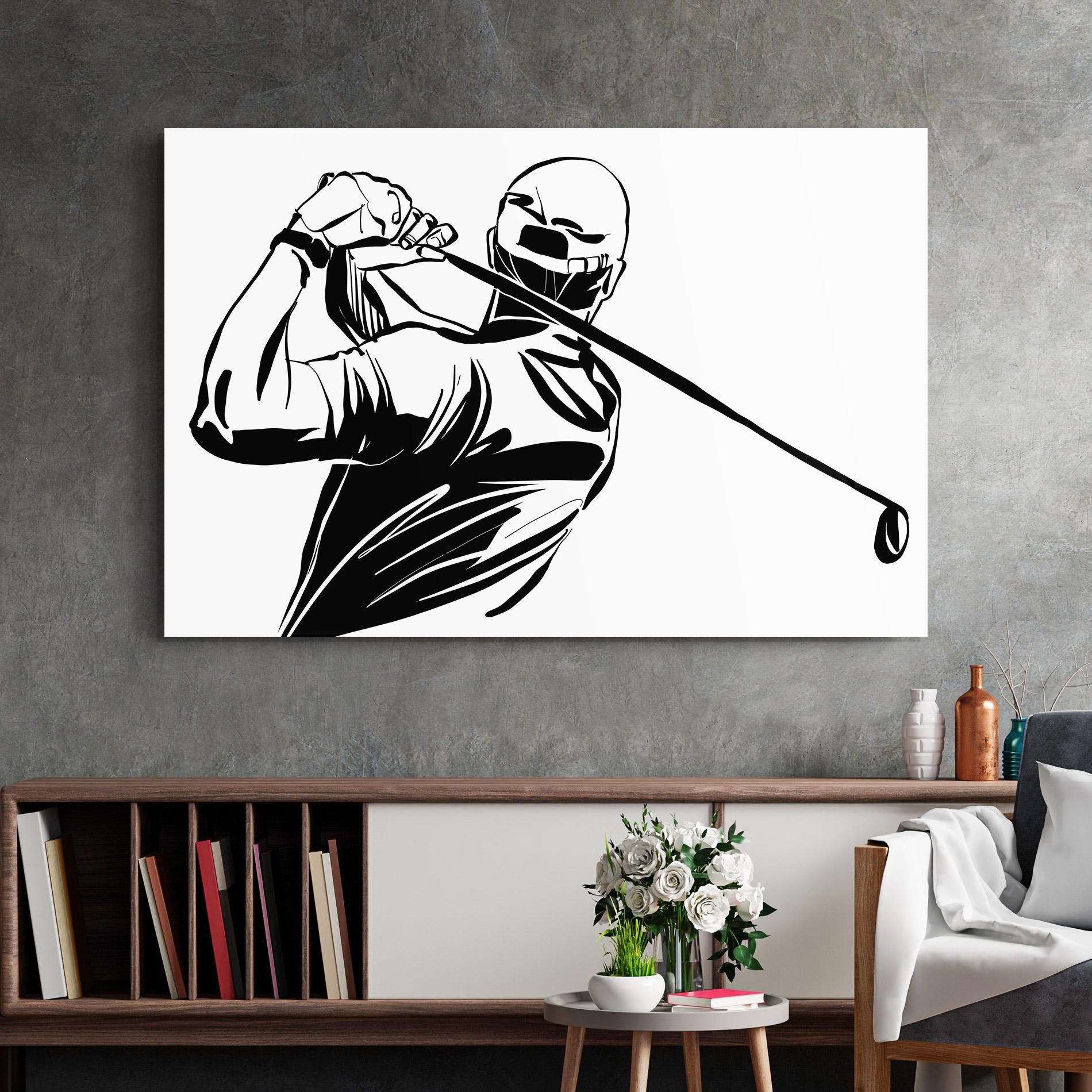 Glasbild Golf Back mockup 2