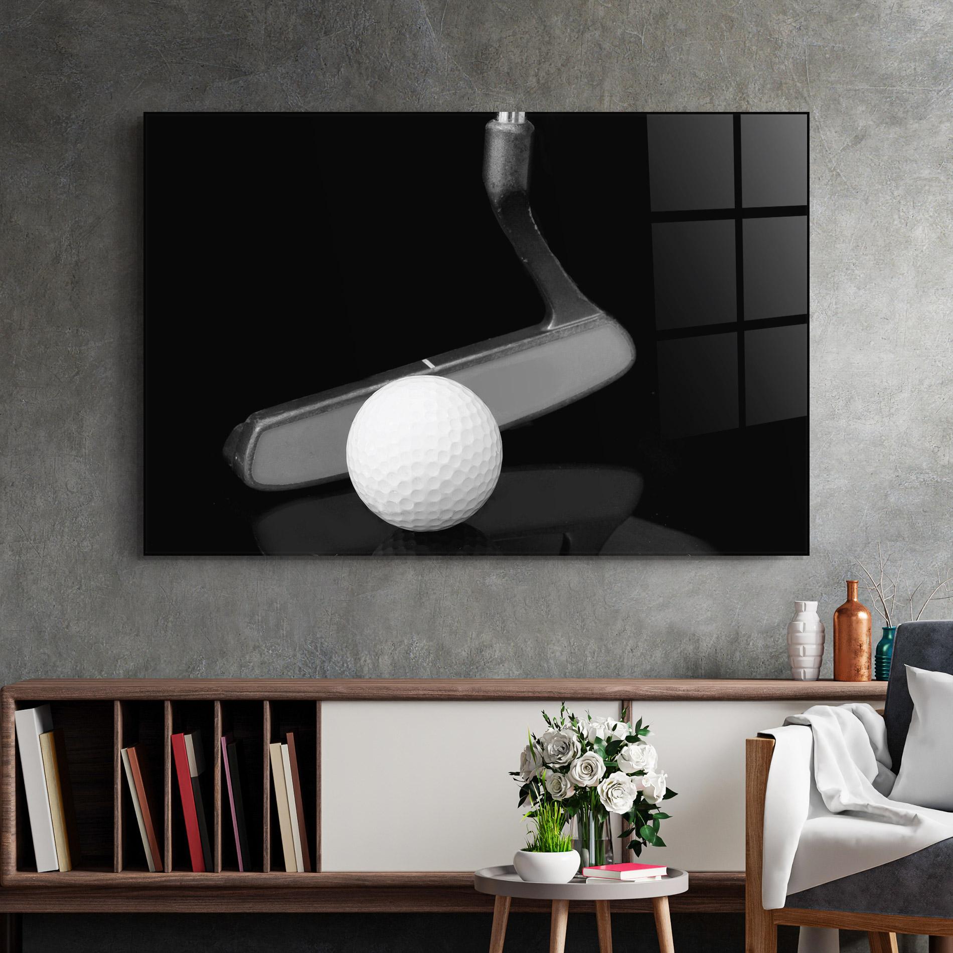 Glasbild Golf Putter Head mockup 2