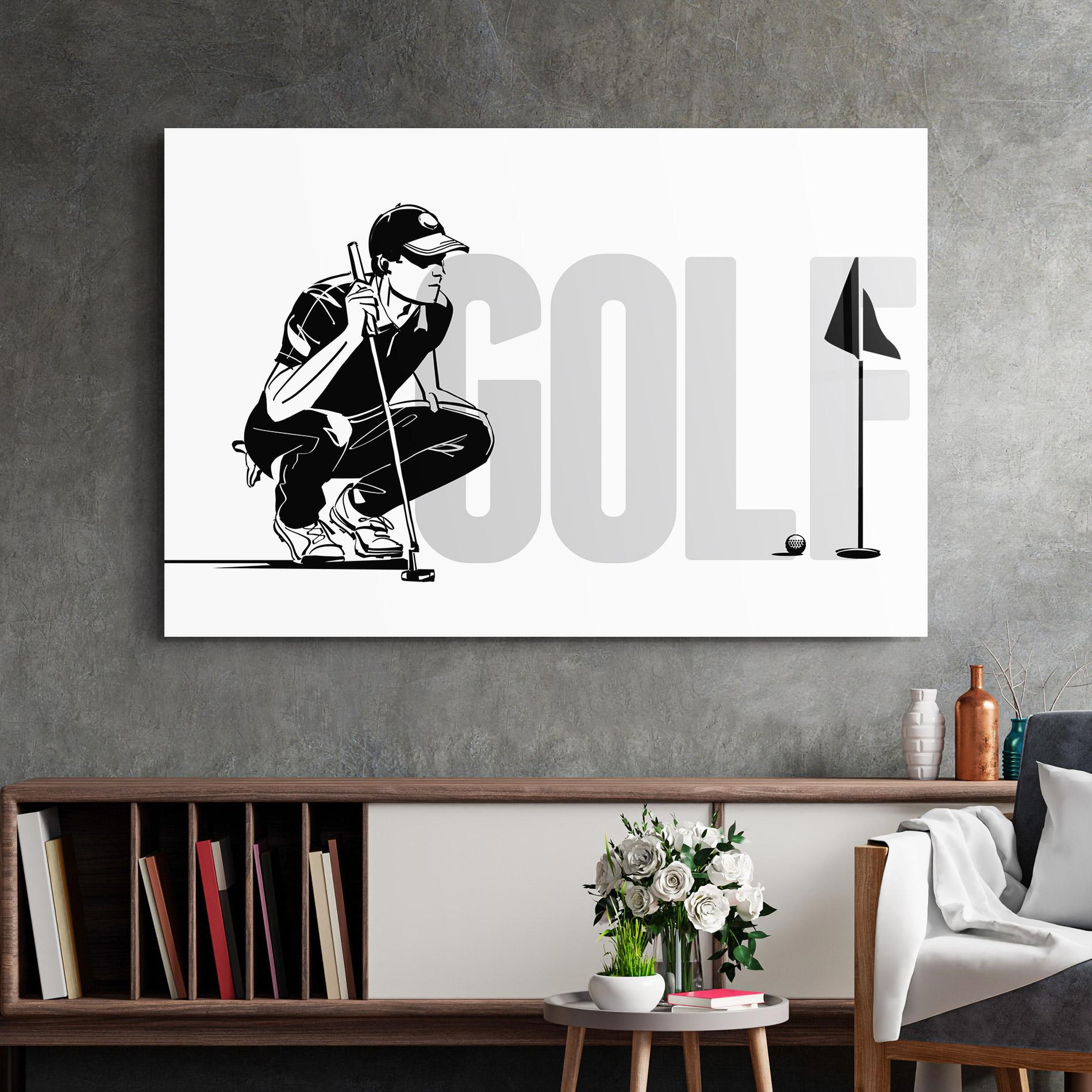 Glasbild Golf mockup 2