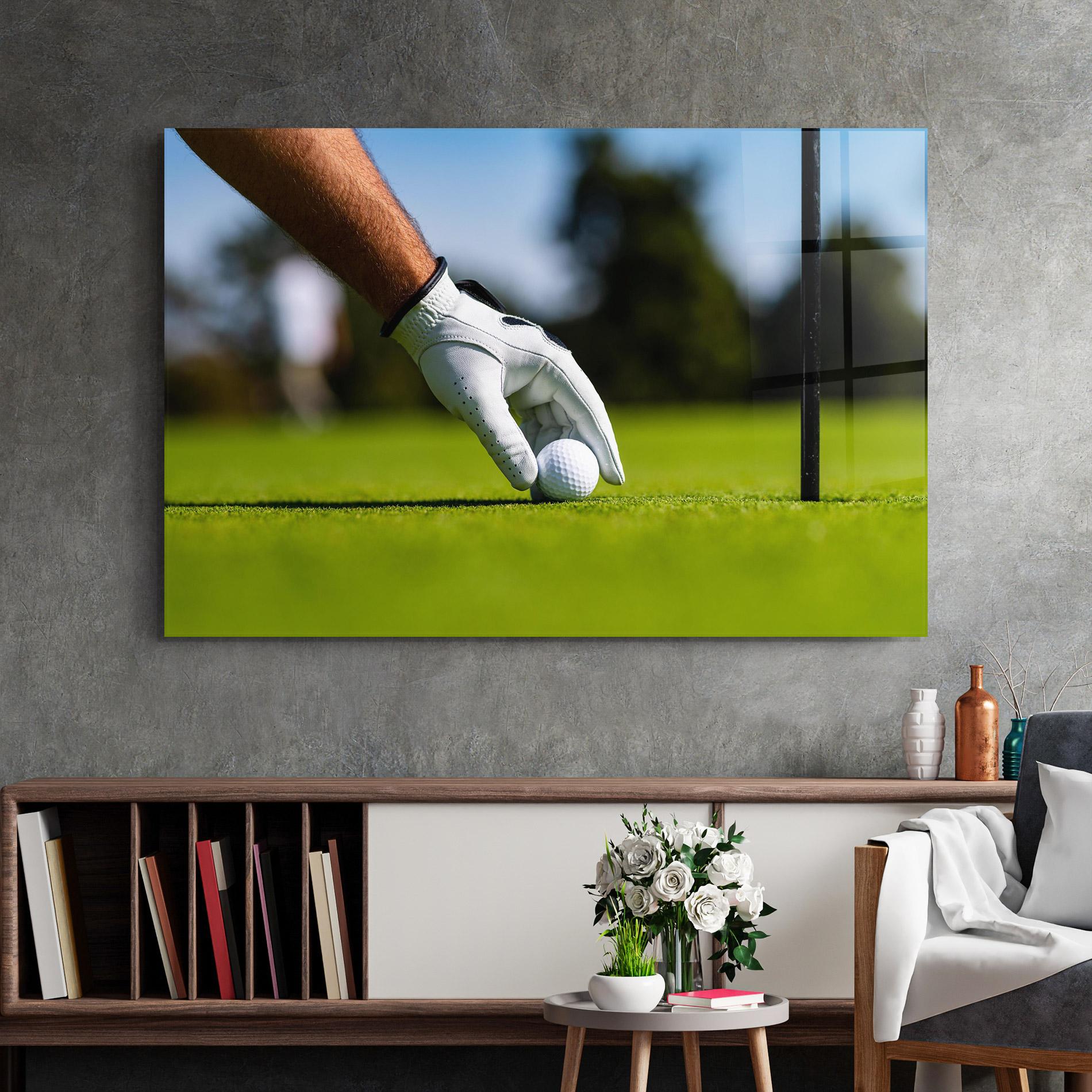 Glasbild Golfer Man mockup 2