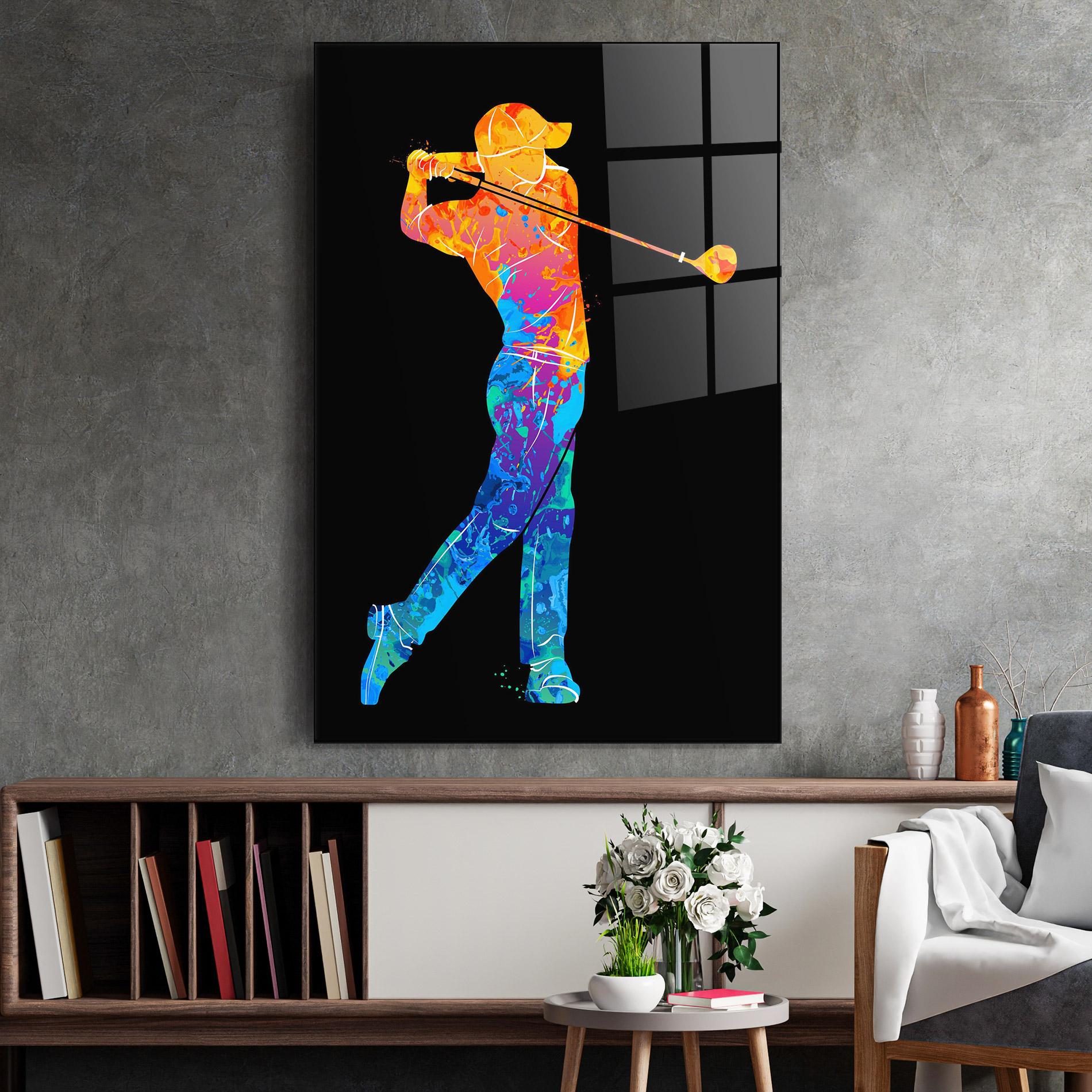 Glasbild Color Mix Golf mockup 2