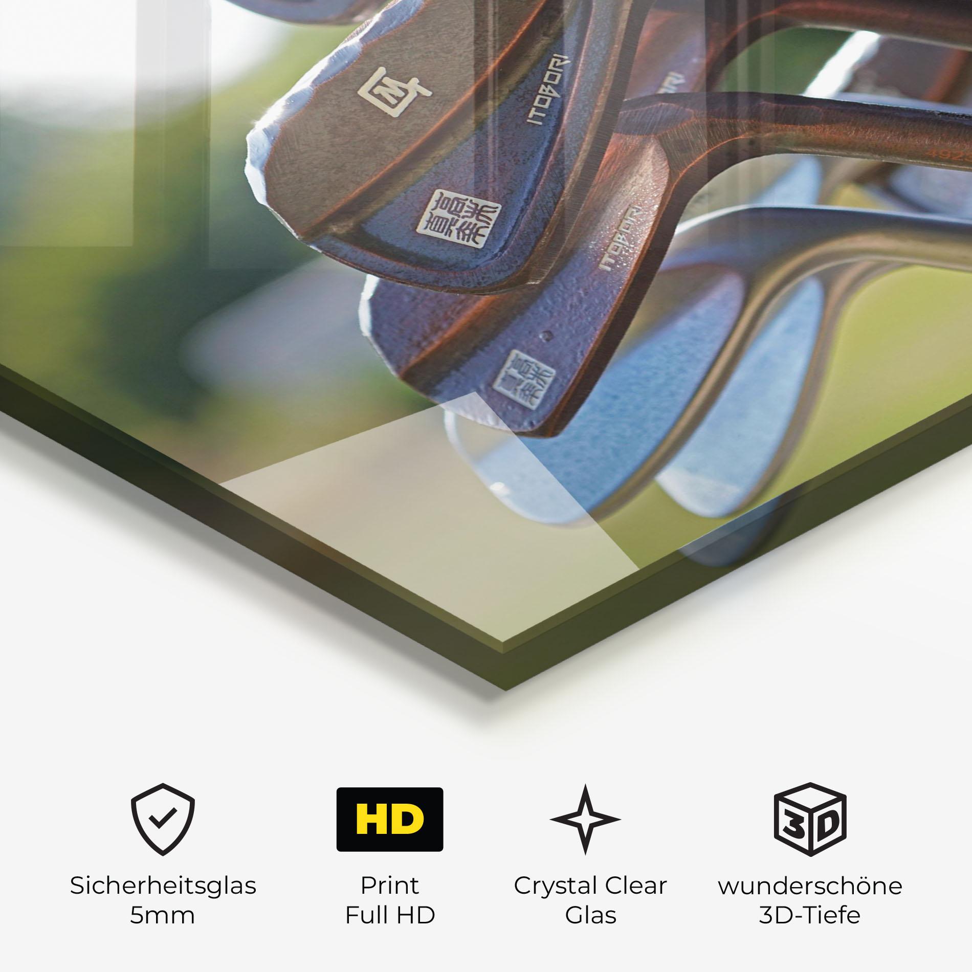 Glasbild Brown Golf Club mockup 3