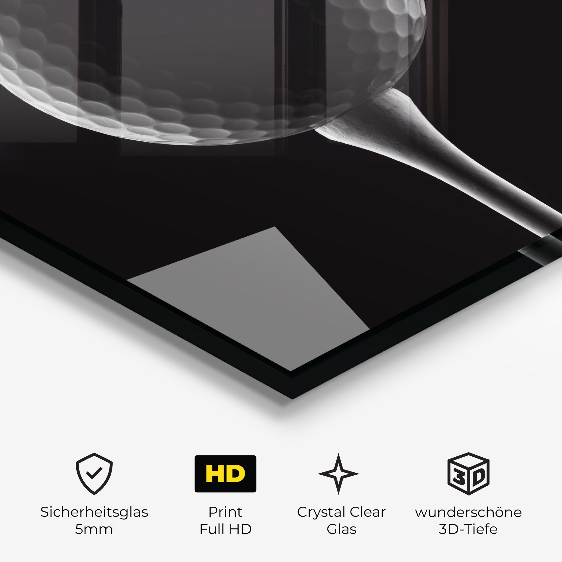Golf Ball Black mockup 3