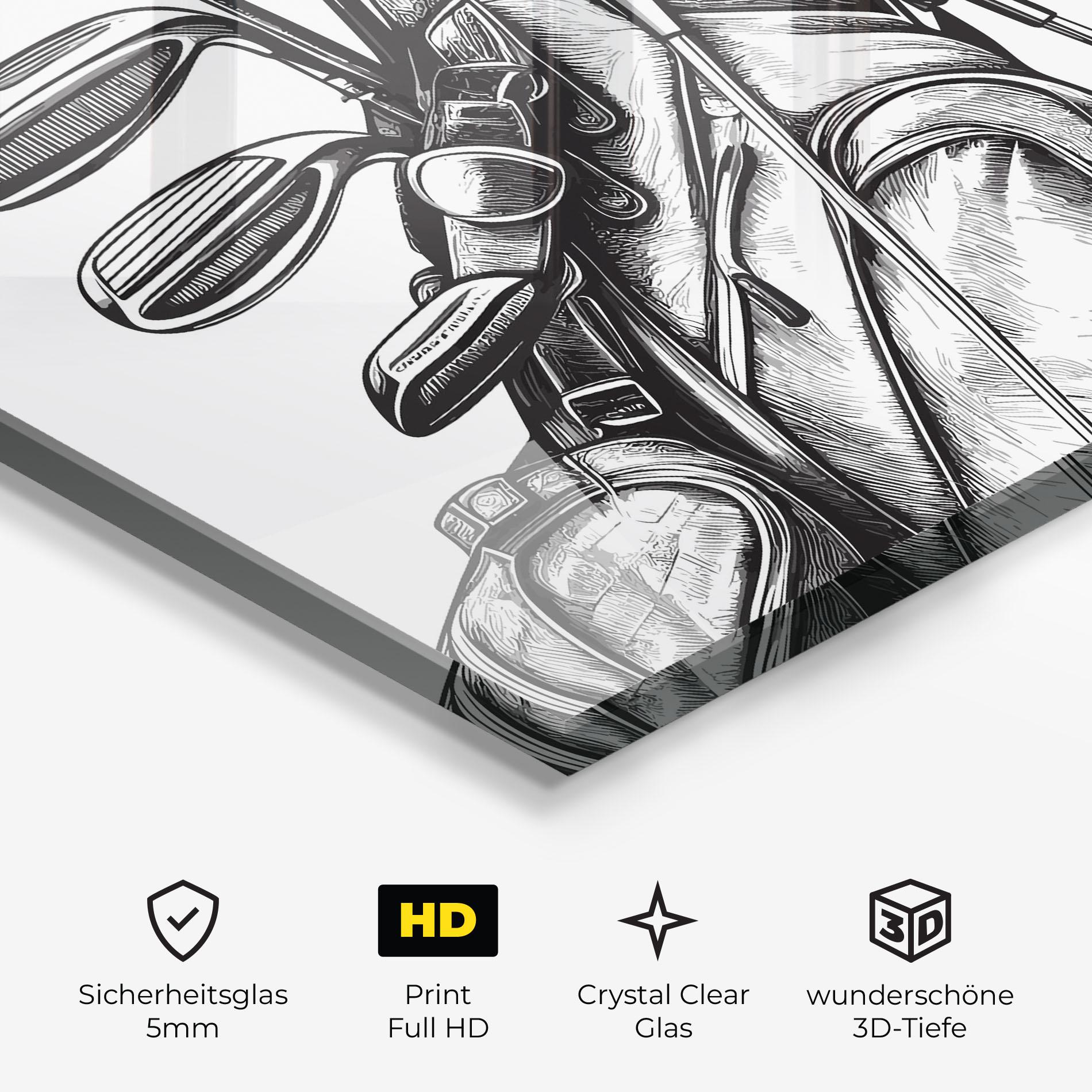 Glasbild Golf Club mockup 3