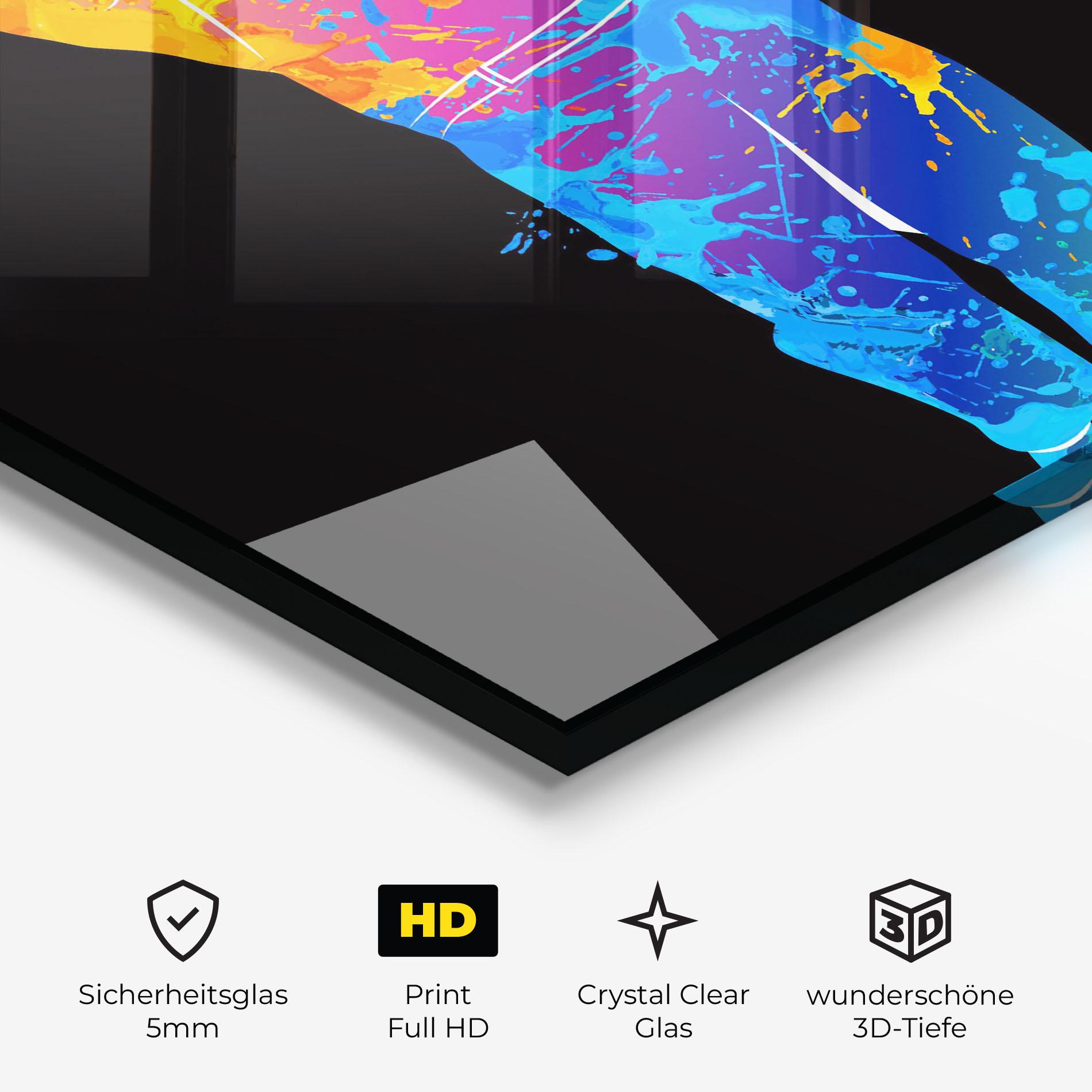 Glasbild Golf Color Art mockup 3