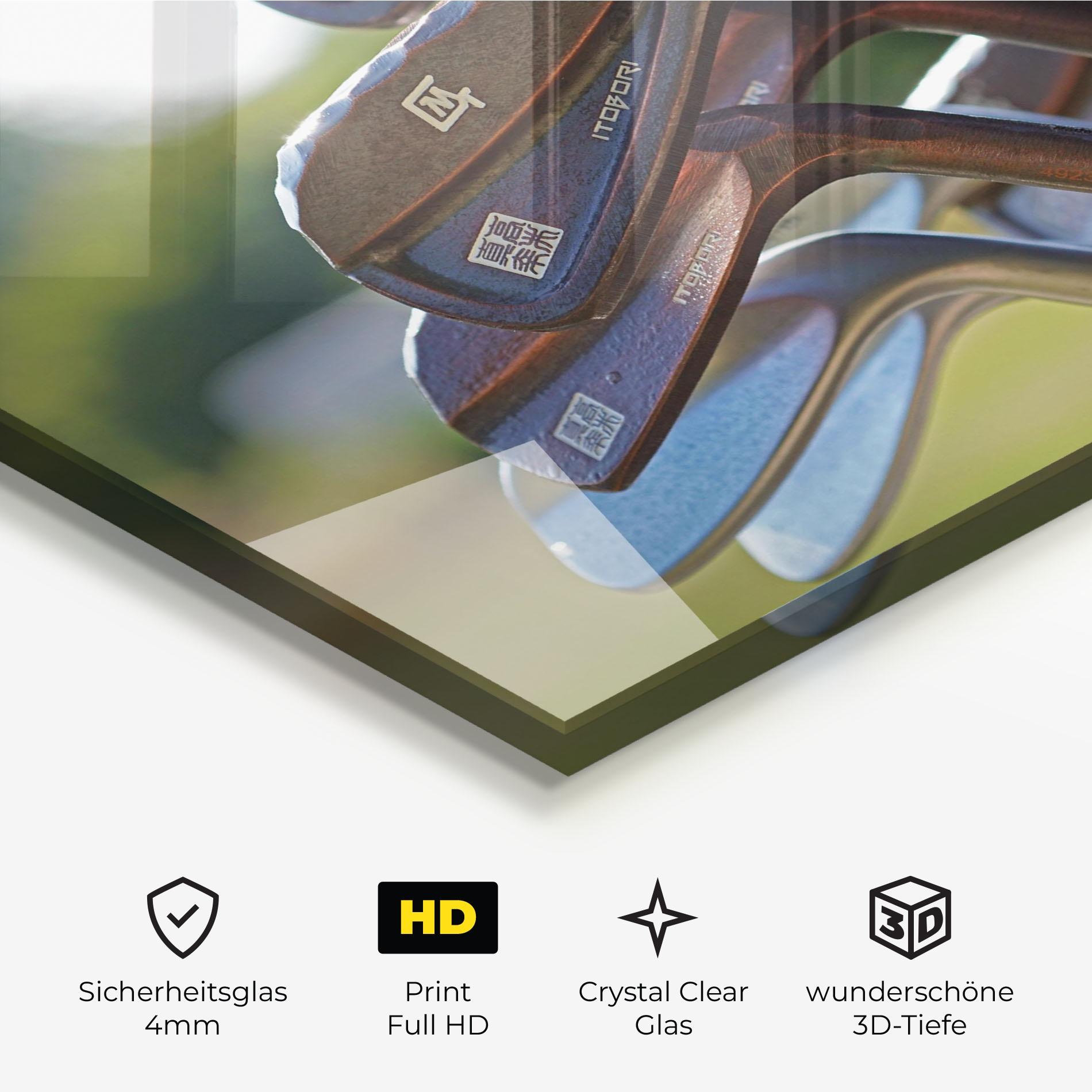 Glasbild Brown Golf Club mockup 3