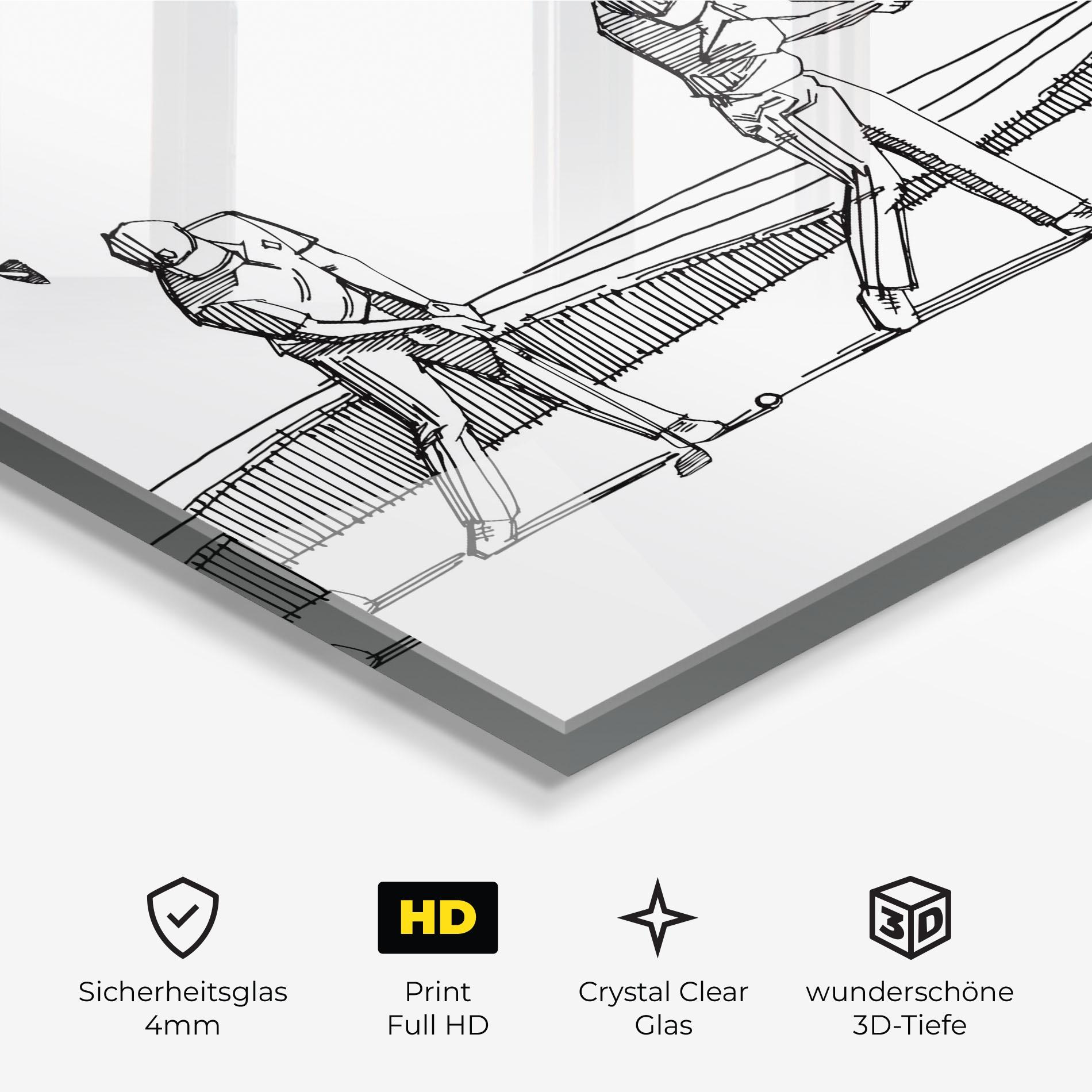 Glasbild Four Golf mockup 3