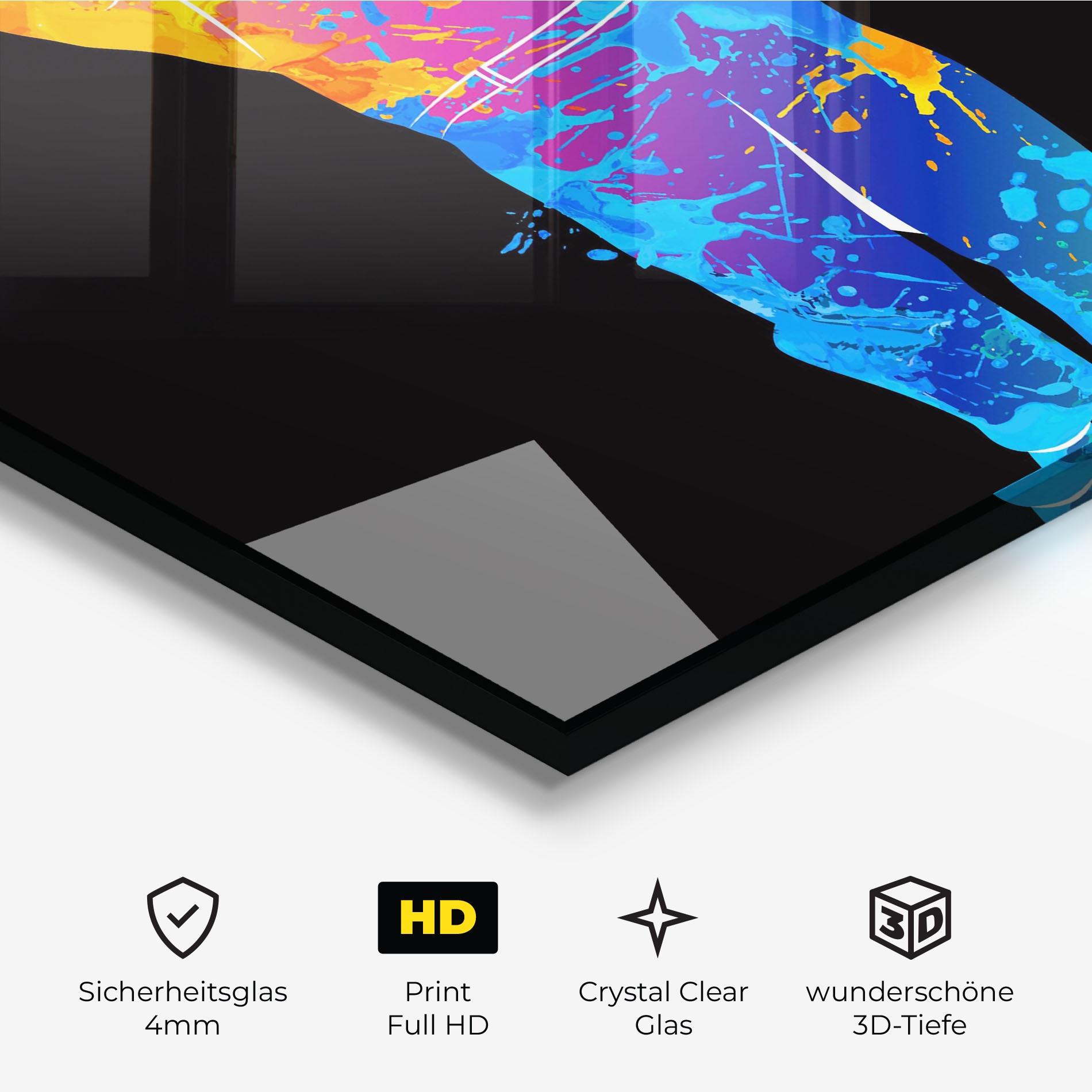 Glasbild Golf Color Art mockup 3