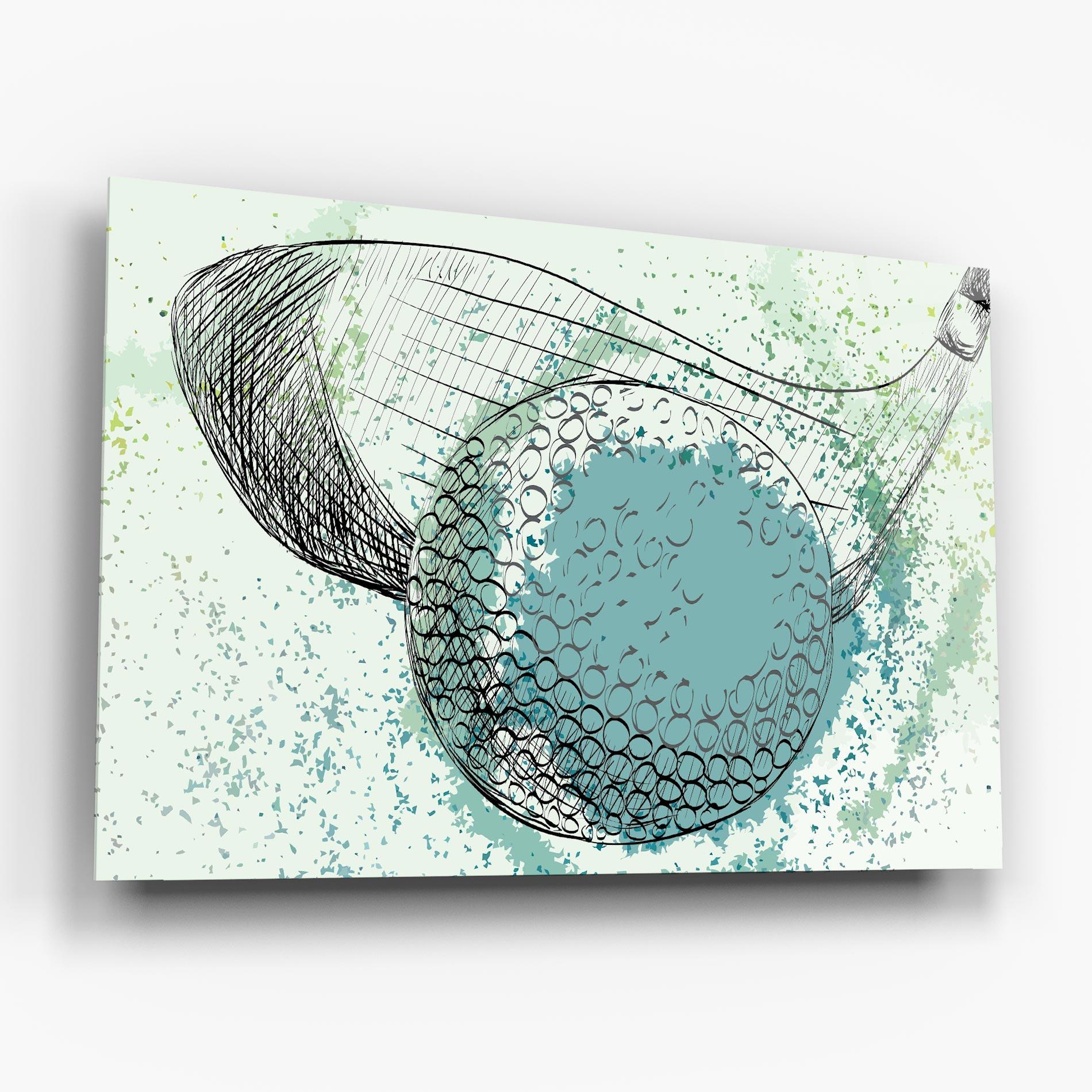 Glasbild Blue Golf mockup 6