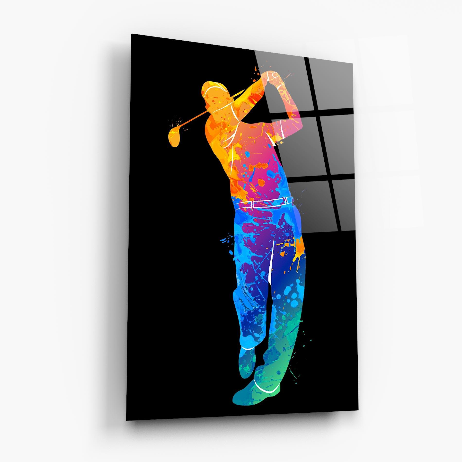 Glasbild Golf Color Art mockup 6