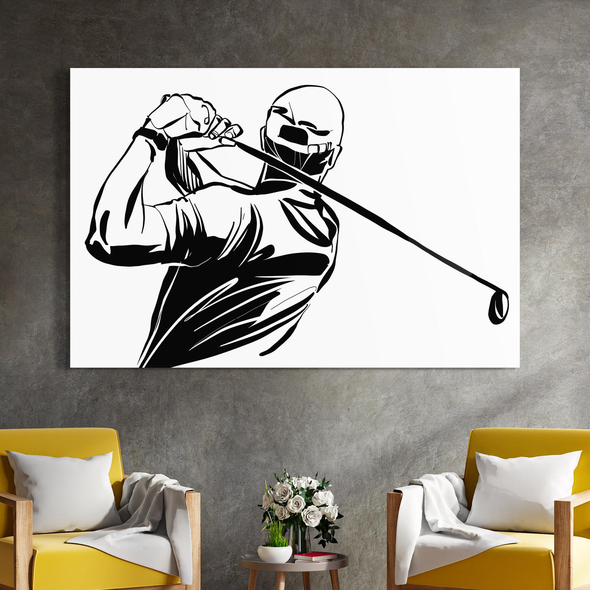 Glasbild Golf Back mockup 4