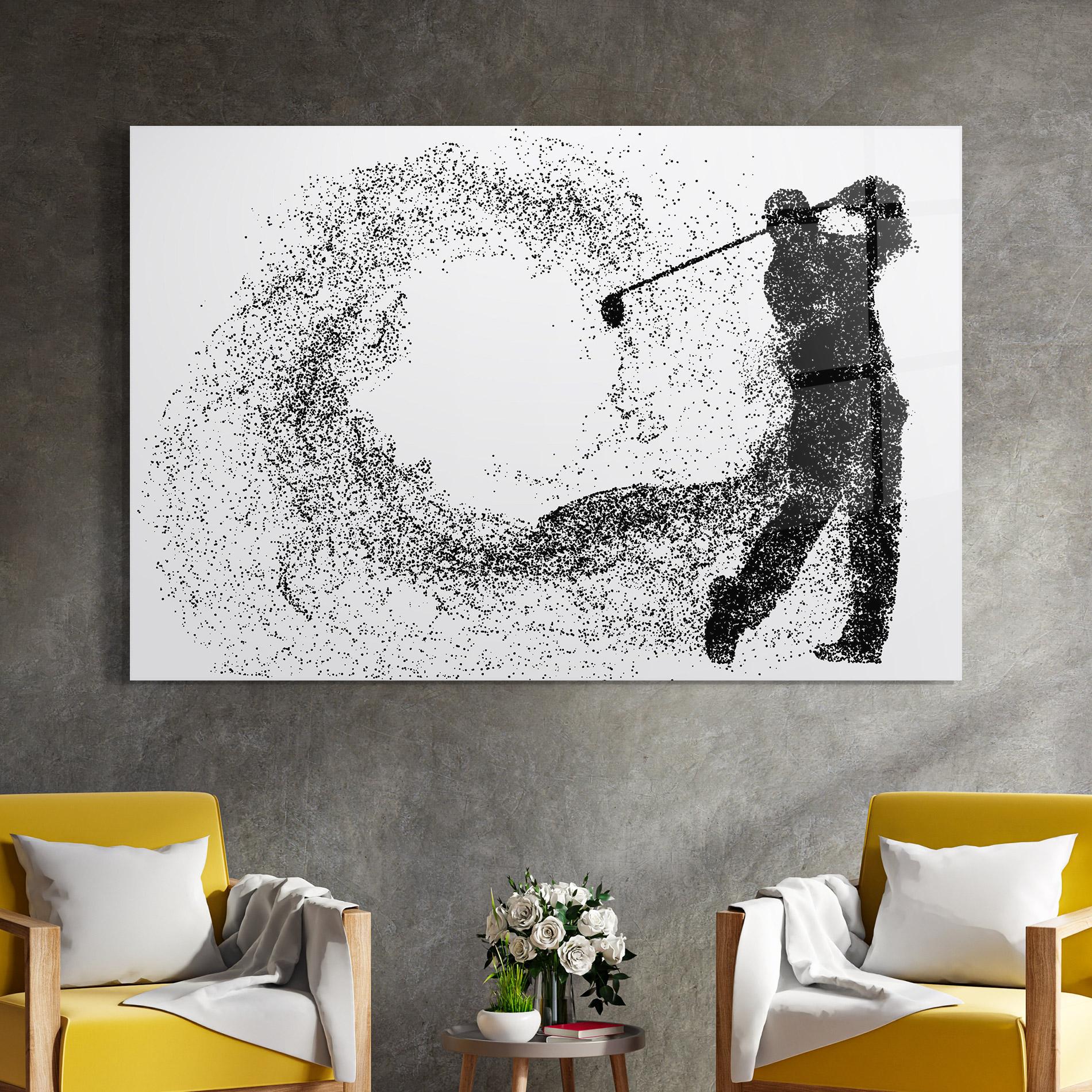 Glasbild Golf Man mockup 4