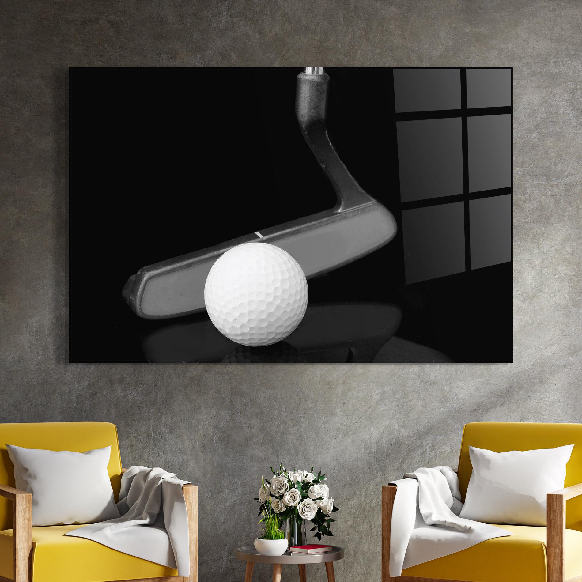 Glasbild Golf Putter Head mockup 4