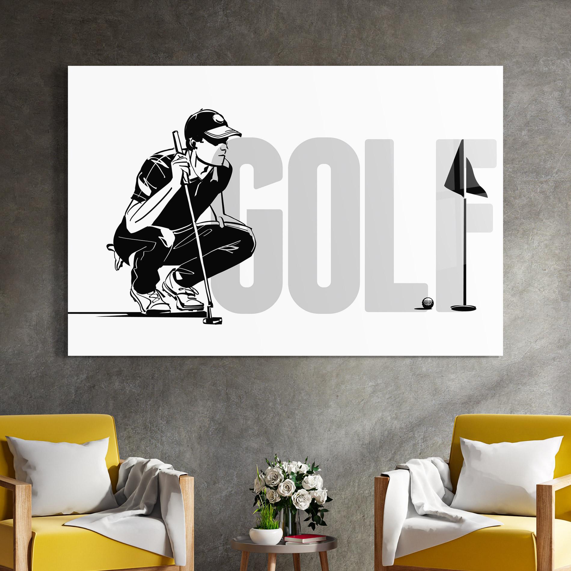 Glasbild Golf mockup 4