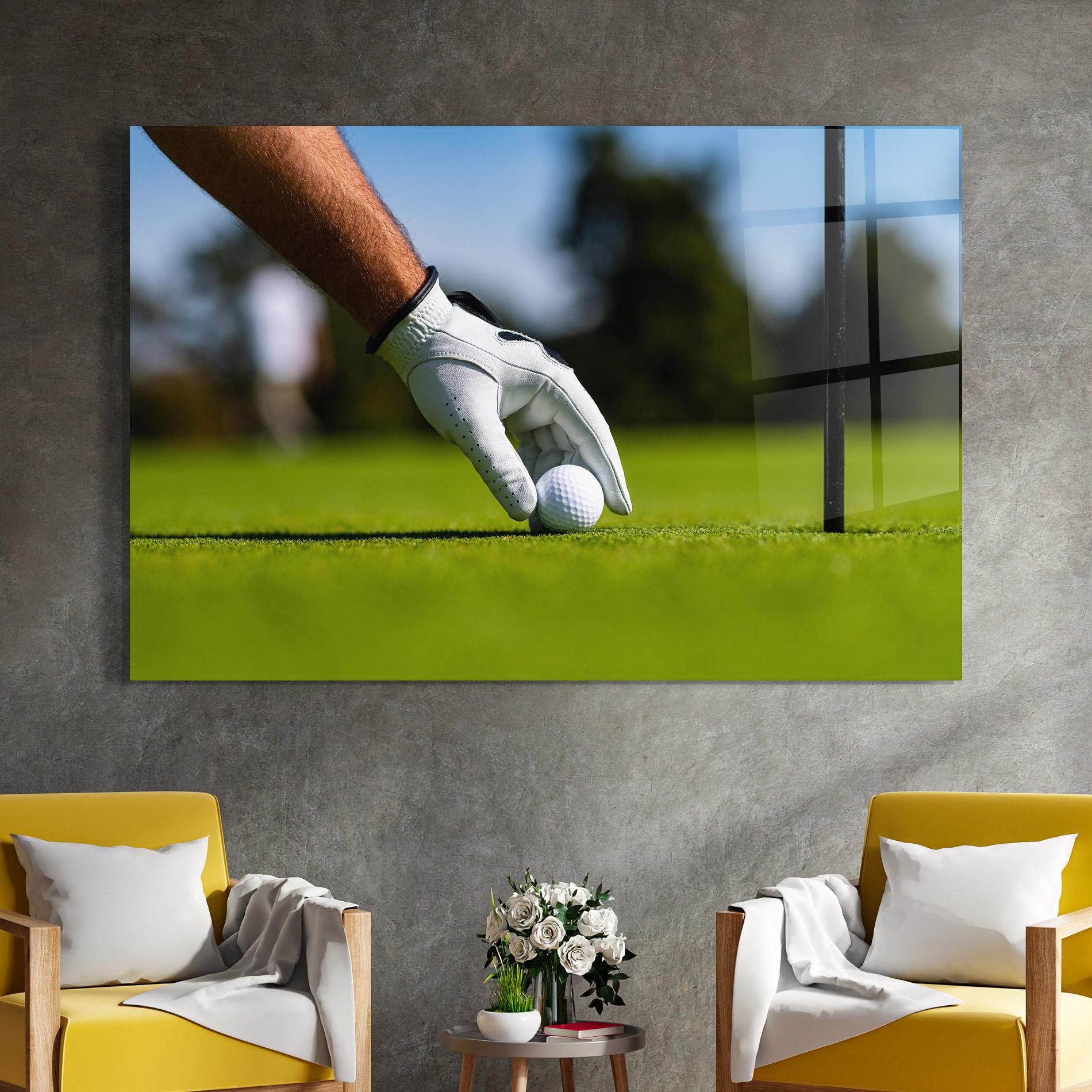 Glasbild Golfer Man mockup 4