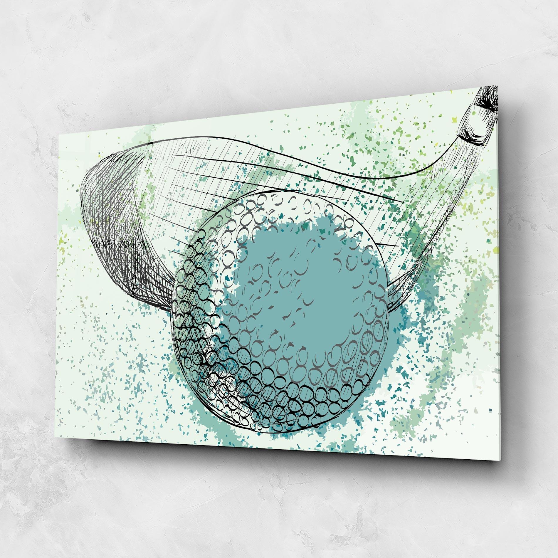 Glasbild Blue Golf mockup 1