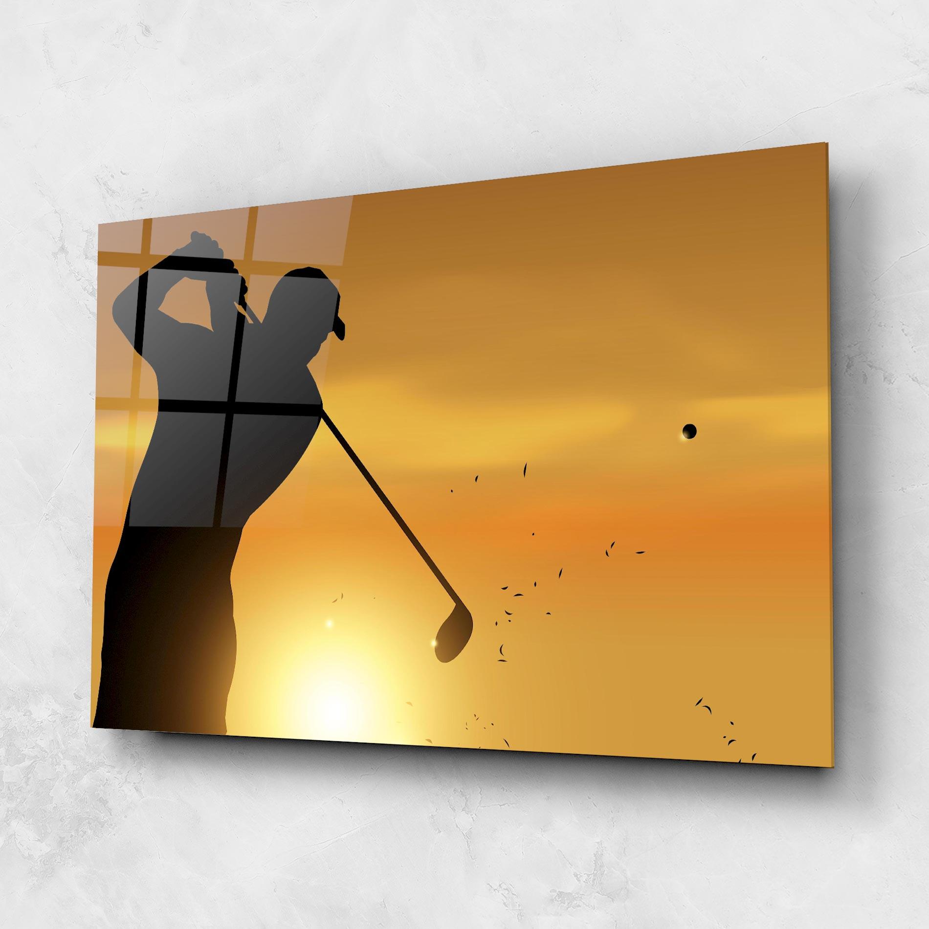 Glasbild Gold Sunrise mockup 1