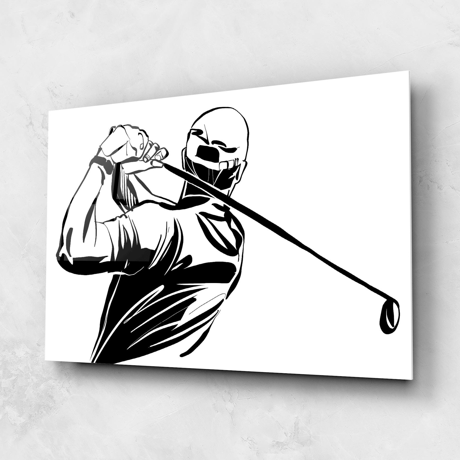 Glasbild Golf Back mockup 1
