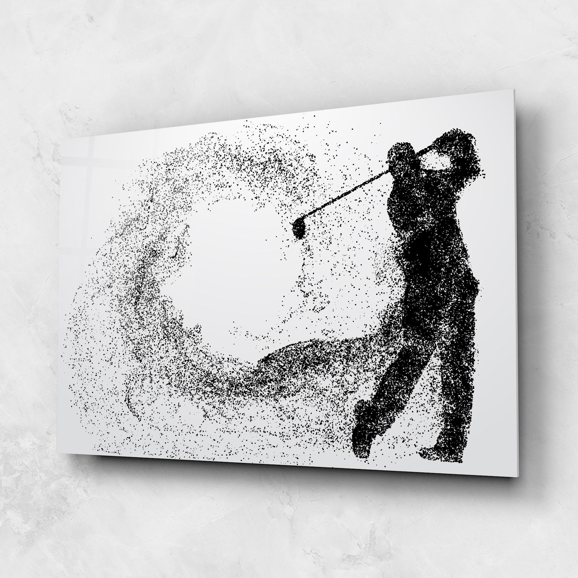 Glasbild Golf Man mockup 1
